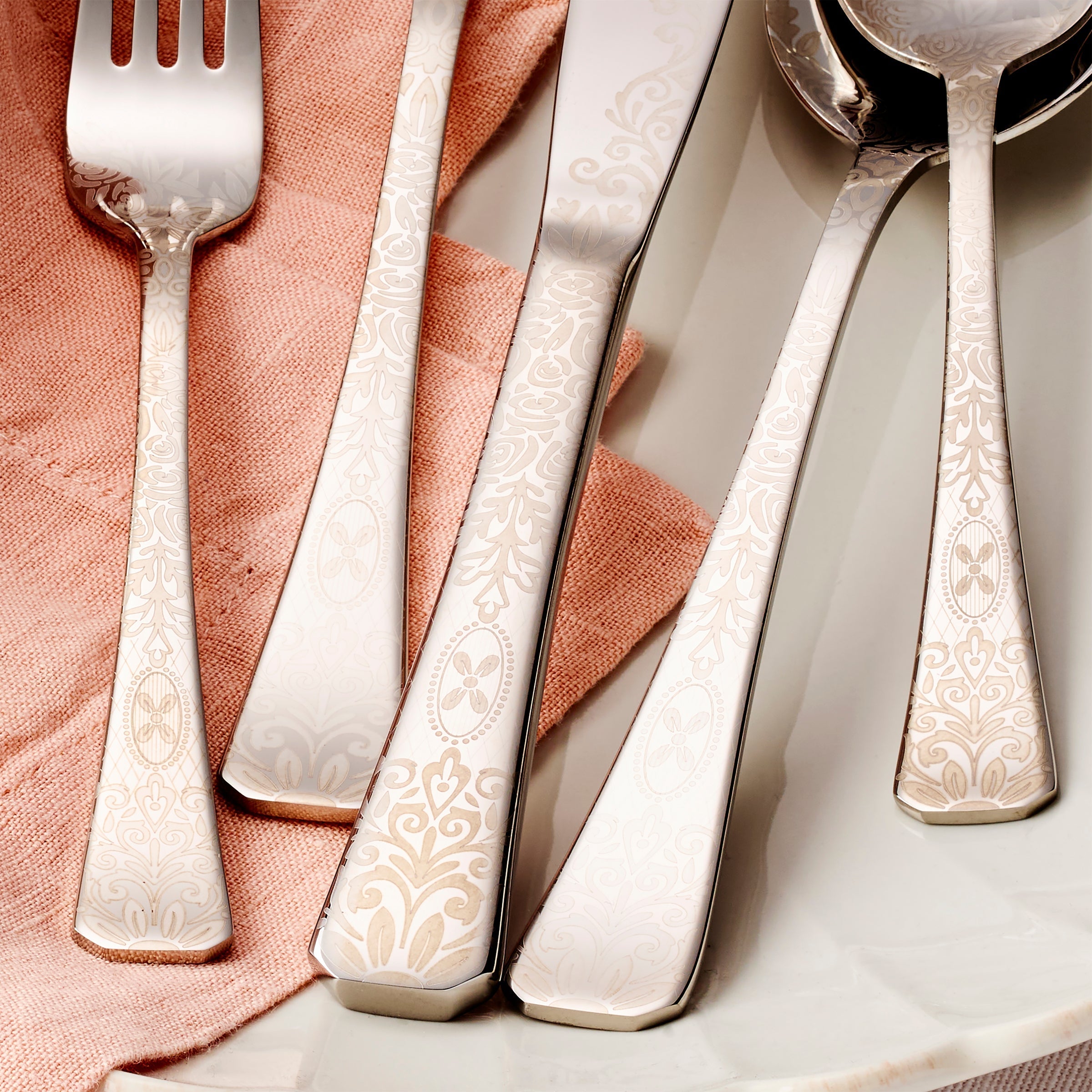 Lenox Westmore Floral Etch 5-Piece Place Setting - Image 3