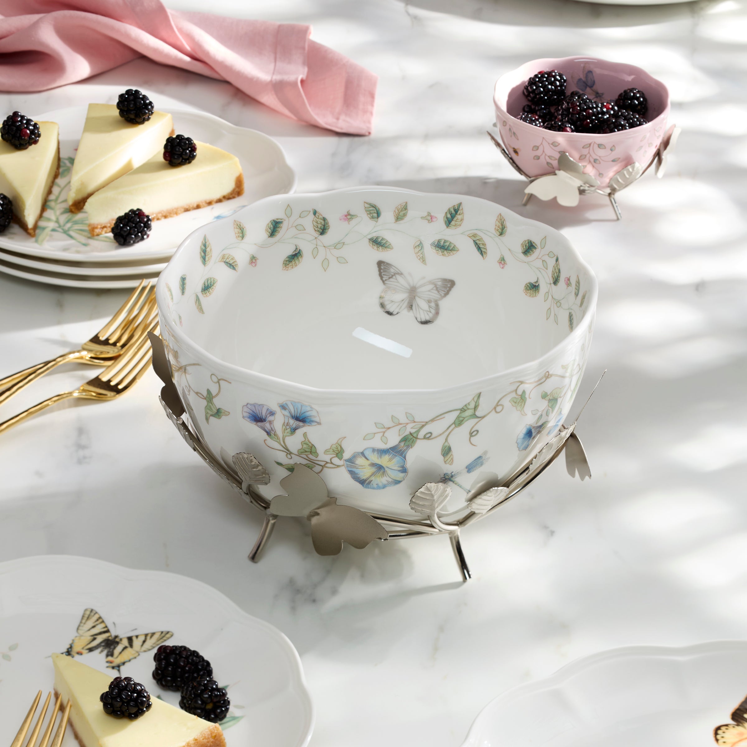 Lenox Westmore Butterfly Meadow Bowl with Stand - Image 3