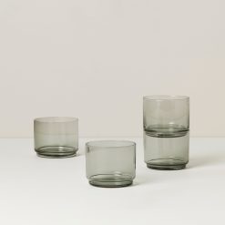 Lenox Westmore Tuscany Classics Stackable Smoke Short Glasses,  Set of 4