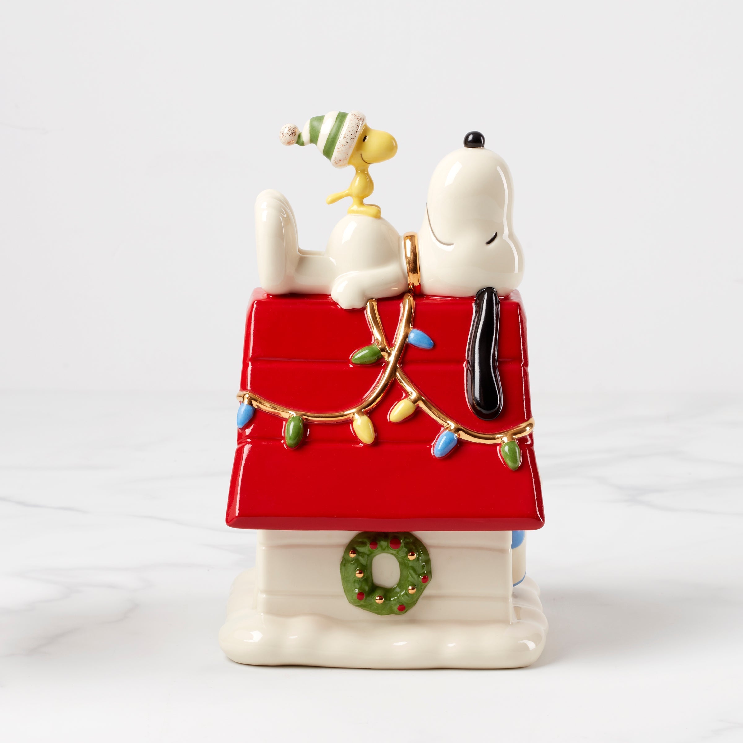 Lenox Westmore Snoopy Christmas Covered Candy Dish - Image 2