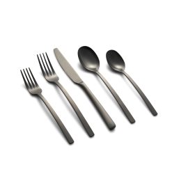 Lenox Westmore Beacon Black Satin 20-Piece Flatware Set