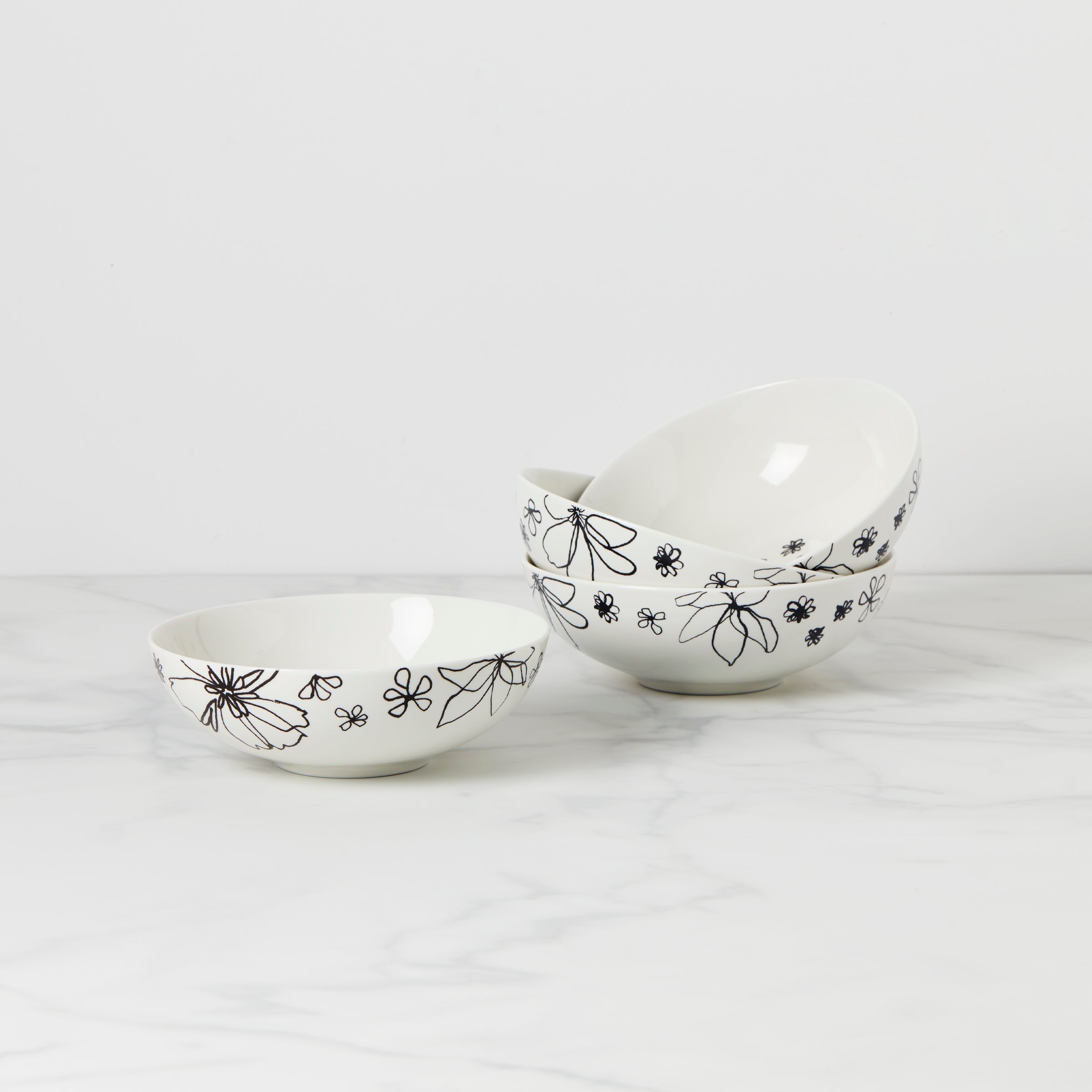 Lenox Westmore Garden Doodle Cereal Bowls, Set of 4