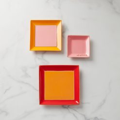 Lenox Westmore Make It Pop Warm Red 3-Piece Tray Set