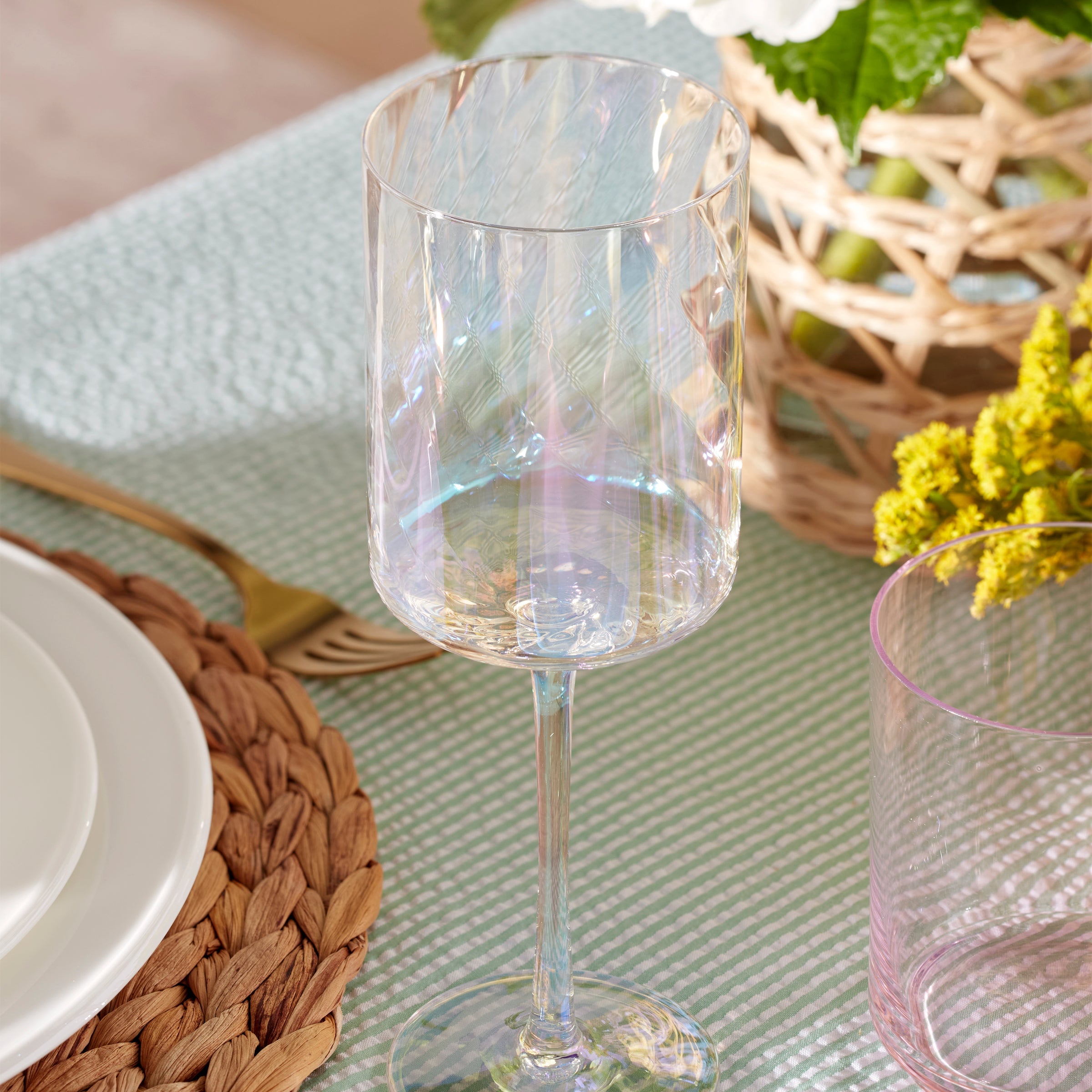 Lenox Westmore Tuscany Classics Iridescent White Wine Glasses, Set of 4 - Image 6