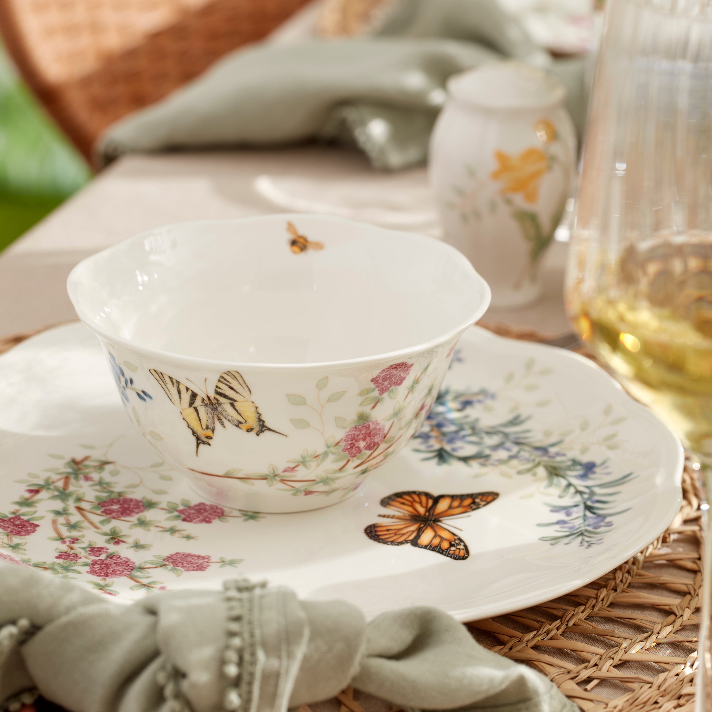 Lenox Westmore Butterfly Meadow Herbs Rice Bowls, Set of 4 - Image 3