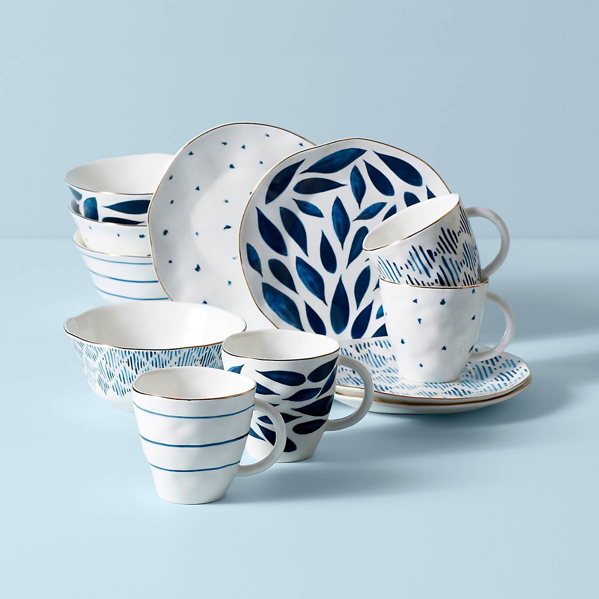 Lenox Westmore Blue Bay 12-Piece Dessert Set