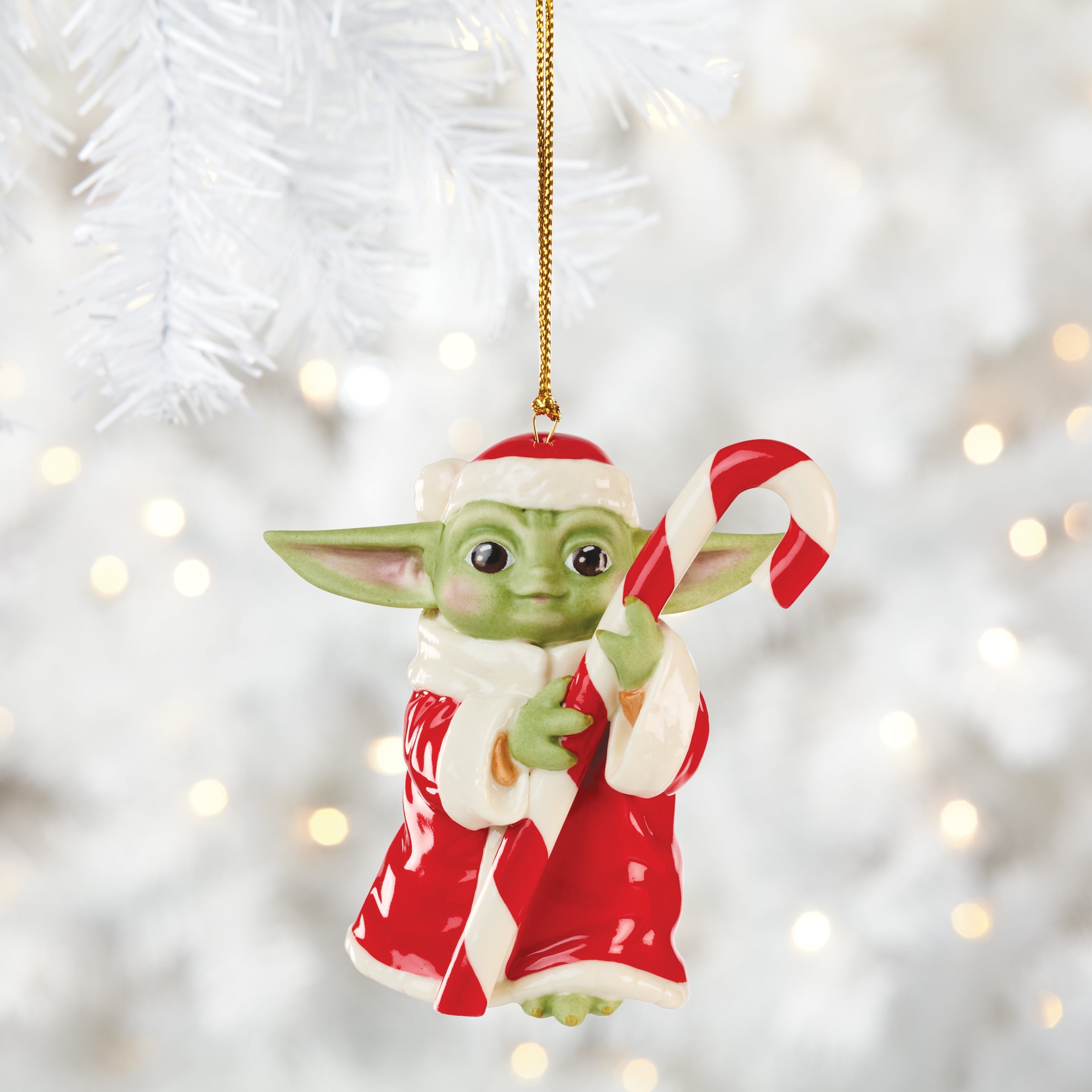 Lenox Westmore Grogu with Candy Cane Ornament - Image 5