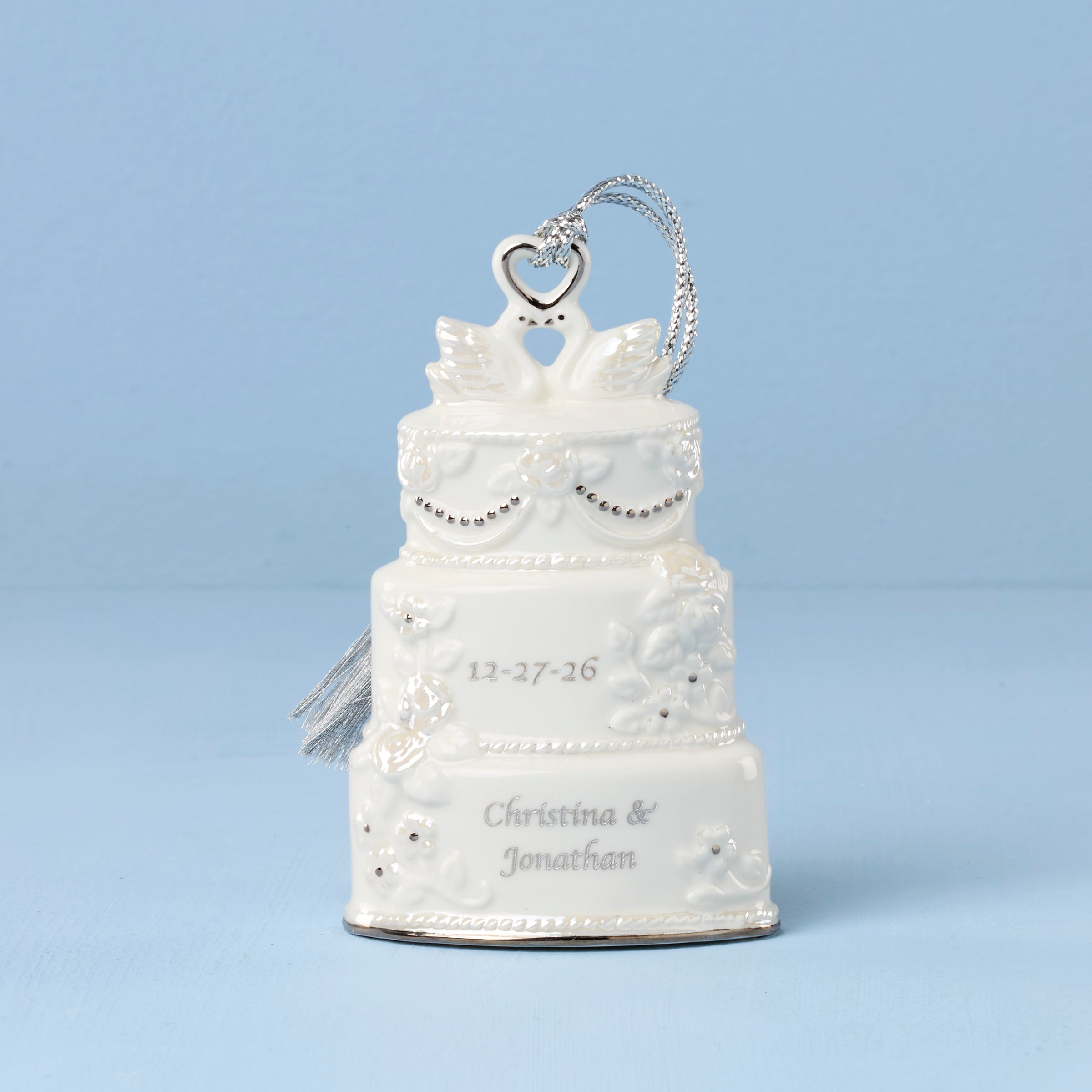 Lenox Westmore Personalized Celebrate Love Wedding Cake Ornament