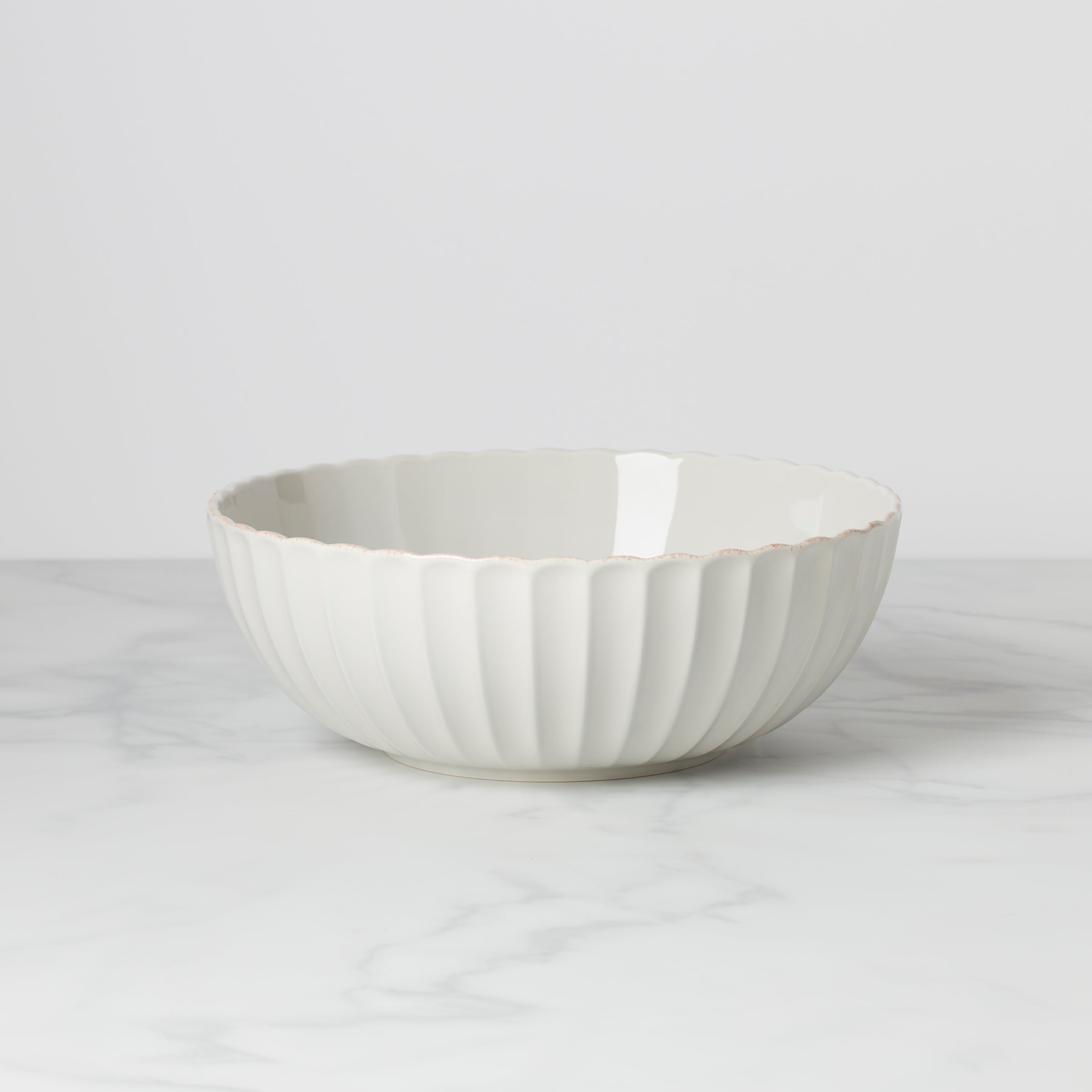 Lenox Westmore French Perle Scallop White Serving Bowl