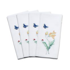 Lenox Westmore Butterfly Meadow Garden Dinner Napkins, Set of 4