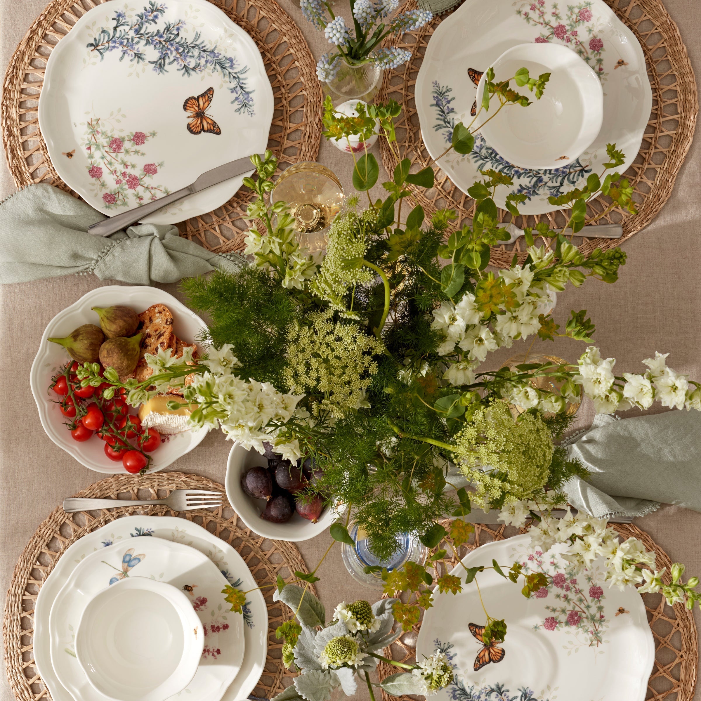 Lenox Westmore Butterfly Meadow Herbs 12-Piece Dinnerware Set - Image 3