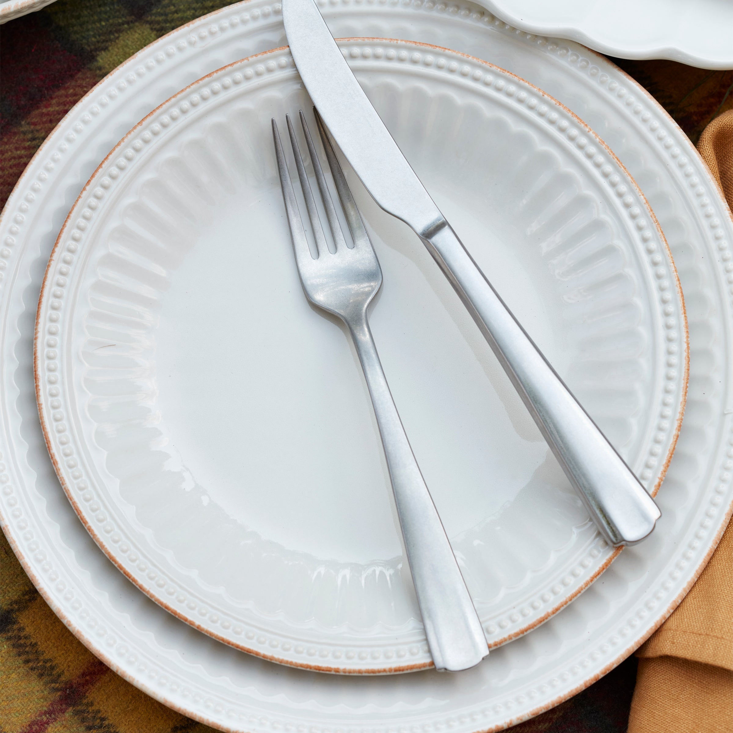 Lenox Westmore French Perle Groove White 18-Piece Dinnerware Set - Image 2