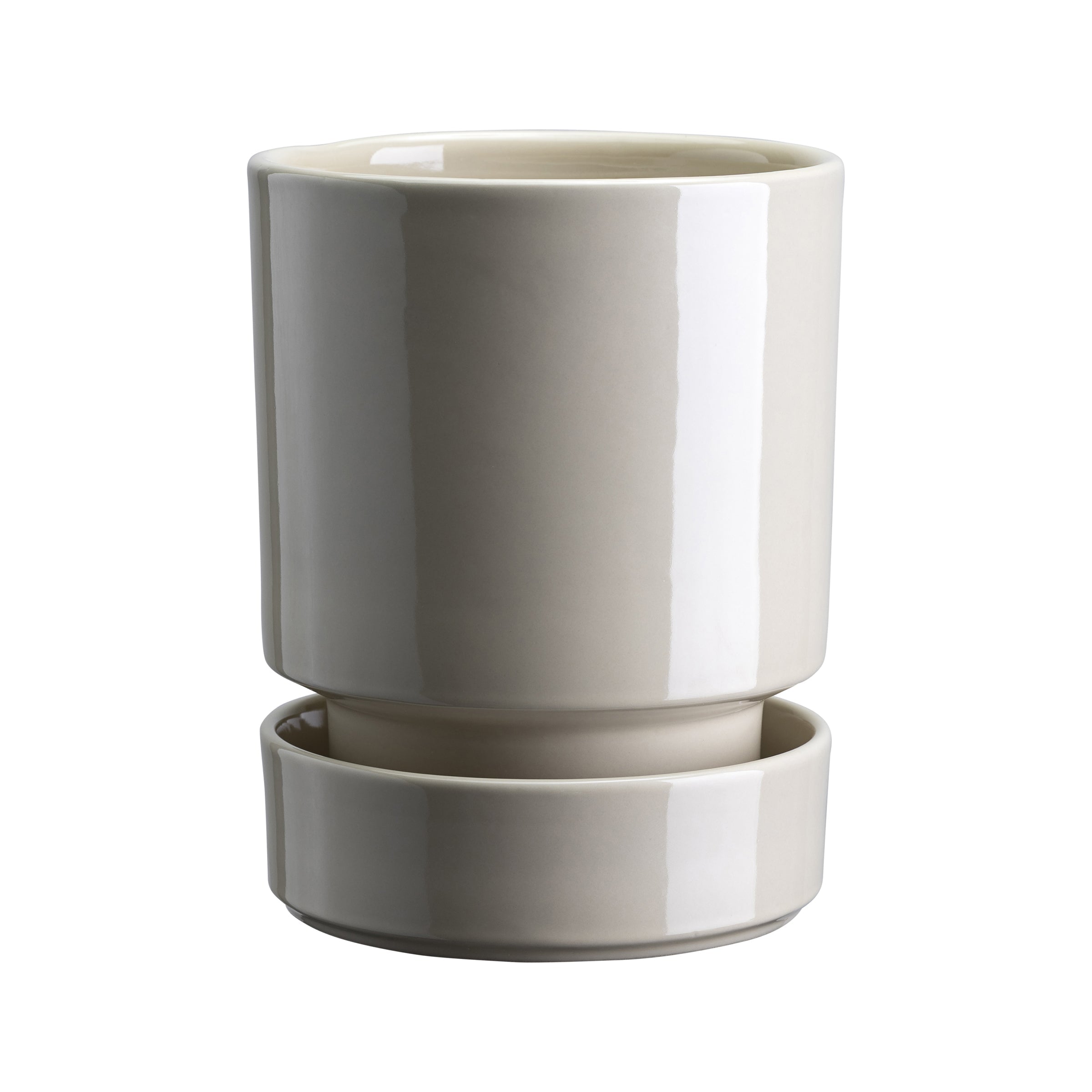 Lenox Westmore Hoff Glazed Sand Stone 12cm Pot with Saucer