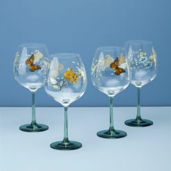 Lenox Westmore Butterfly Meadow Balloon Wine Glasses, Set of 4