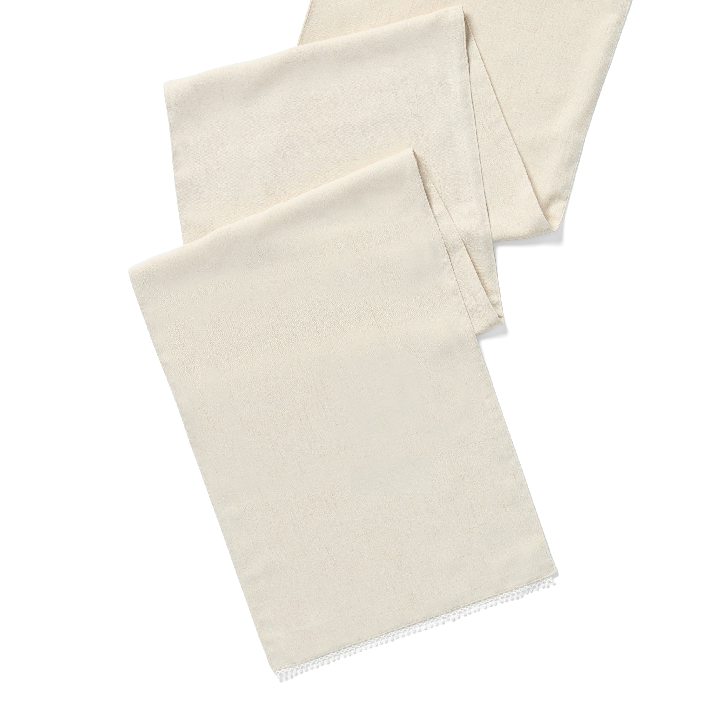 Lenox Westmore French Perle Solid Natural White 14x90 Table Runner - Image 2