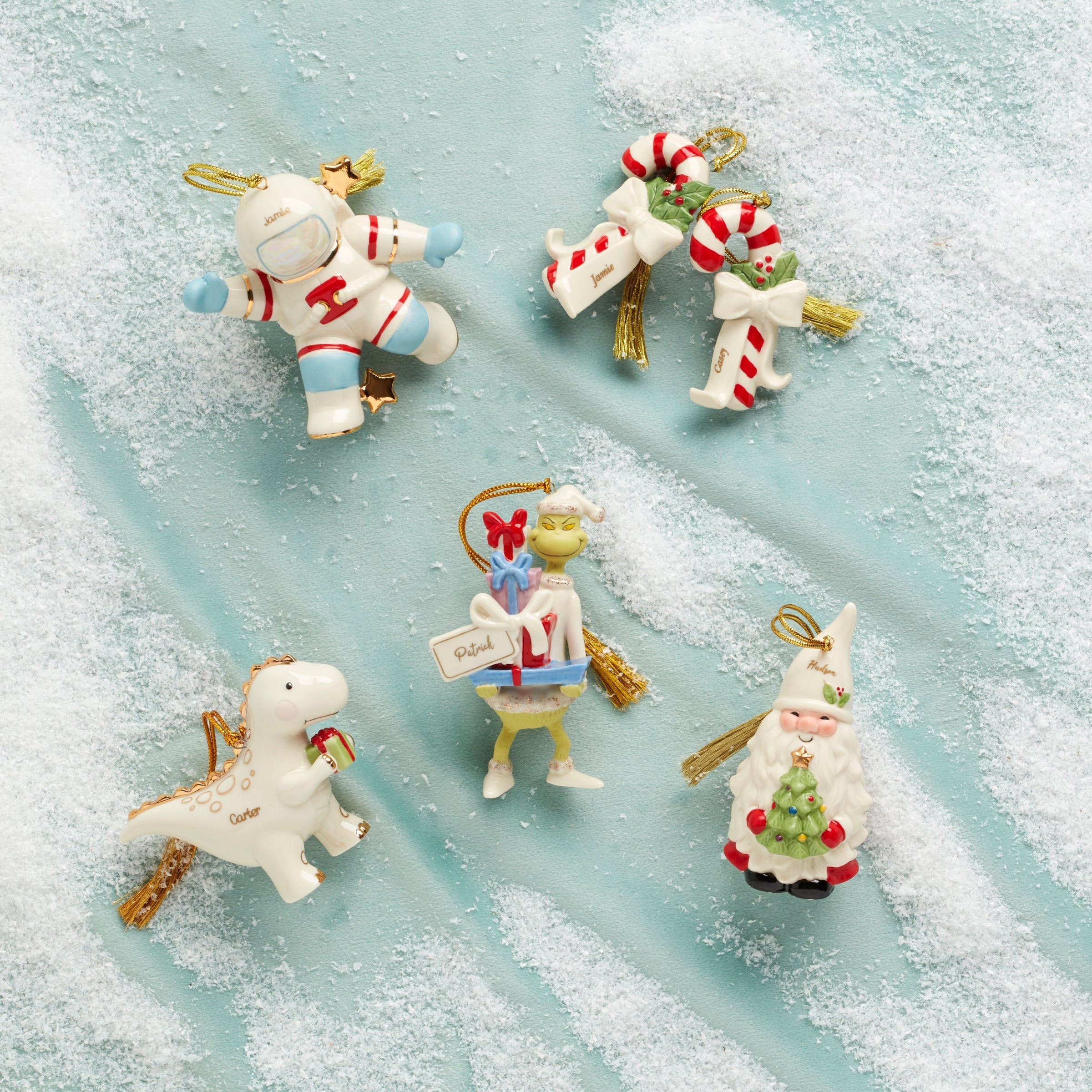 Lenox Westmore Personalized Candycane 2-Piece Ornament Set - Image 3