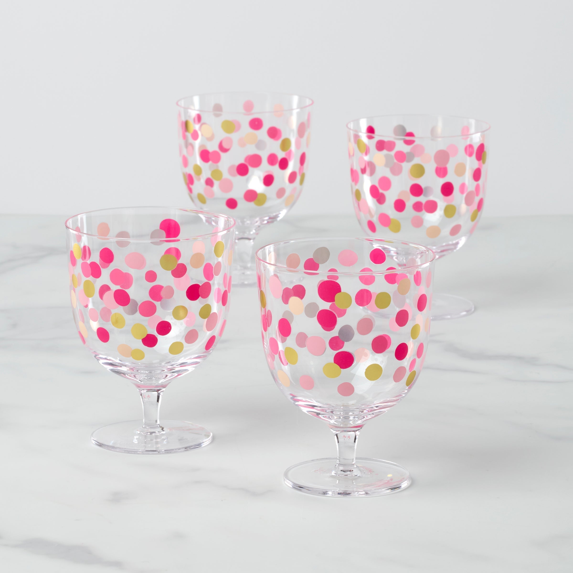 Lenox Westmore It's Raining Confetti Short Wine Glasses, Set of 4