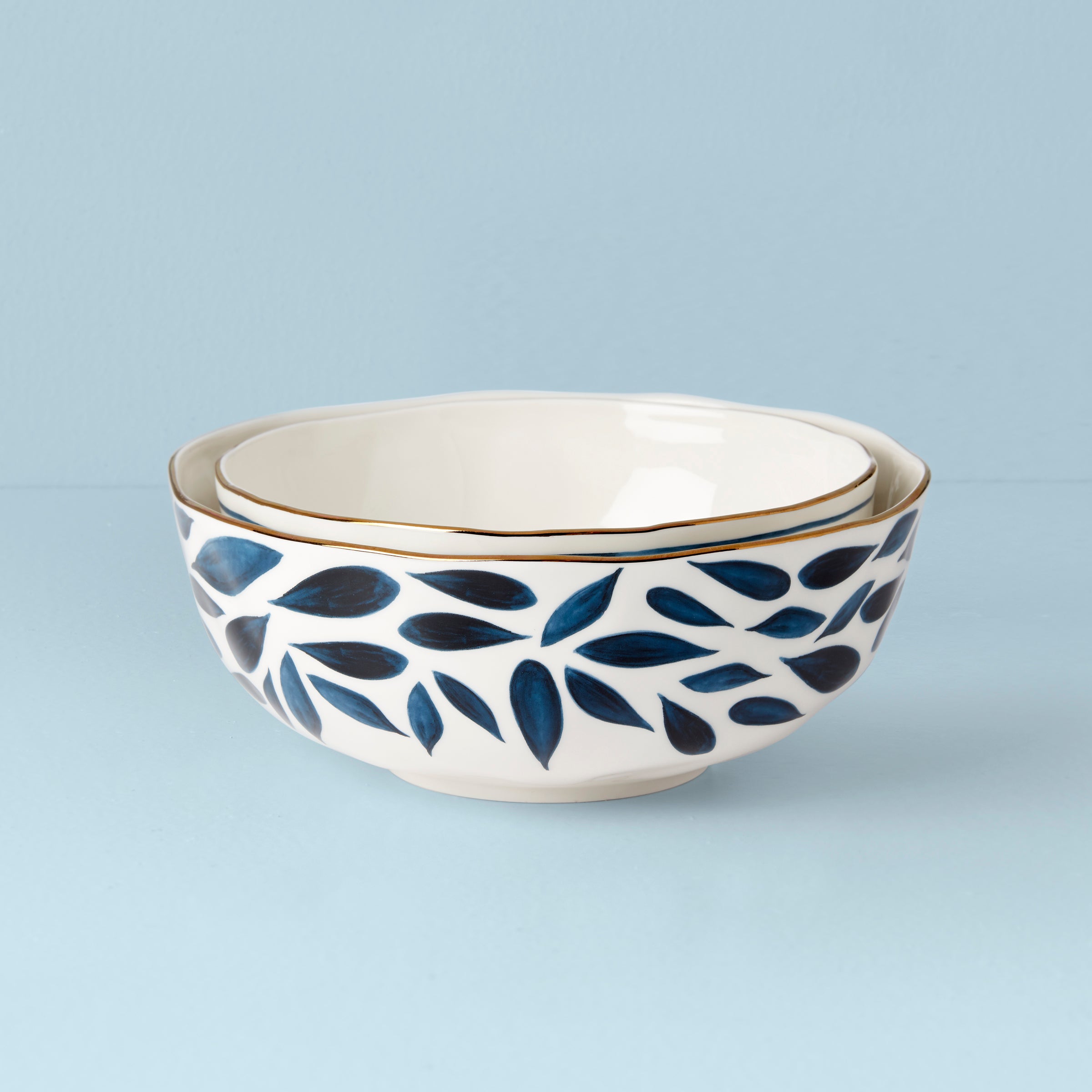 Lenox Westmore Blue Bay 2-Piece Nesting Bowl Set