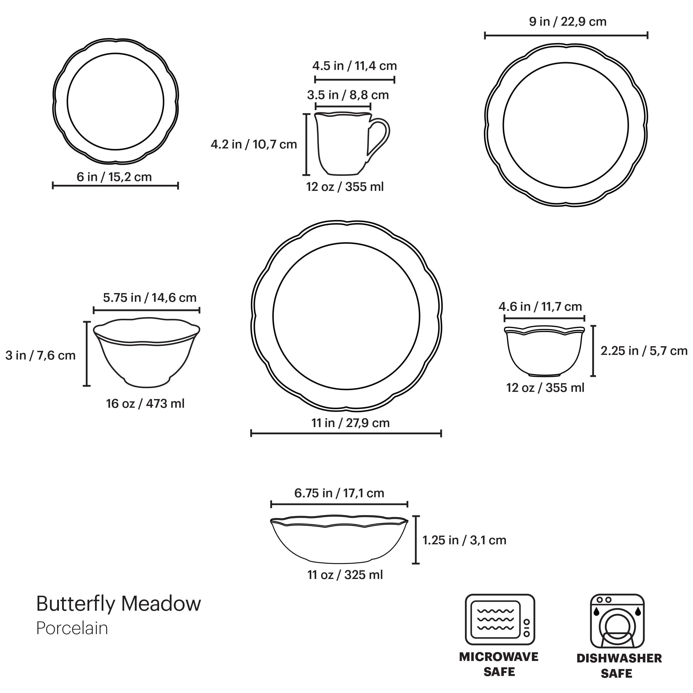 Lenox Westmore Butterfly Meadow 28-Piece Dinnerware Set - Image 19