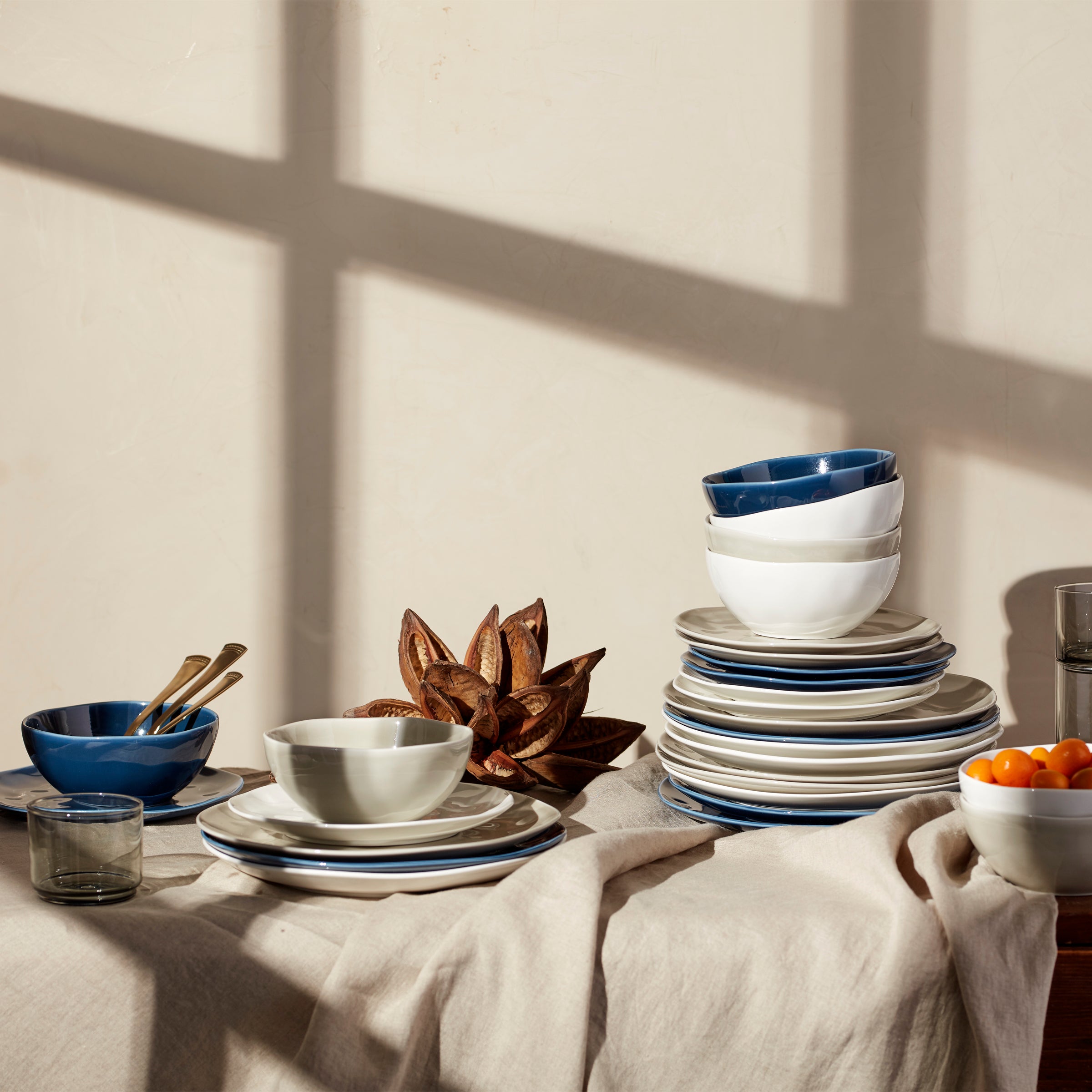 Lenox Westmore Bay Colors Blue 12-Piece Dinnerware Set - Image 2