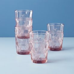 Lenox Westmore Butterfly Meadow Pink Tall Glasses, Set of 4
