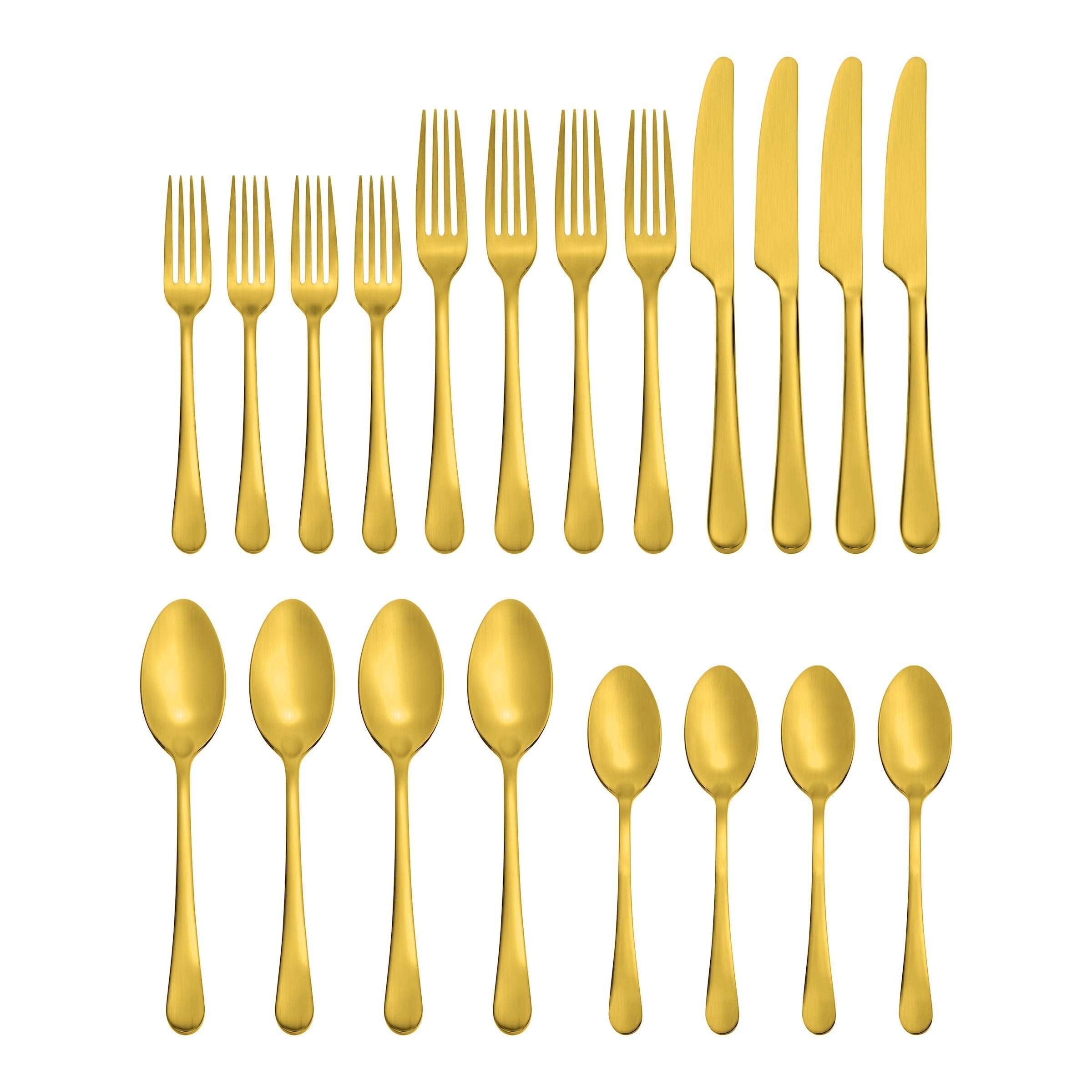 Lenox Westmore Mirabella Gold Titanium Satin 20-Piece Flatware Set - Image 4