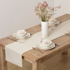Lenox Westmore French Perle Solid Natural White 14x90 Table Runner