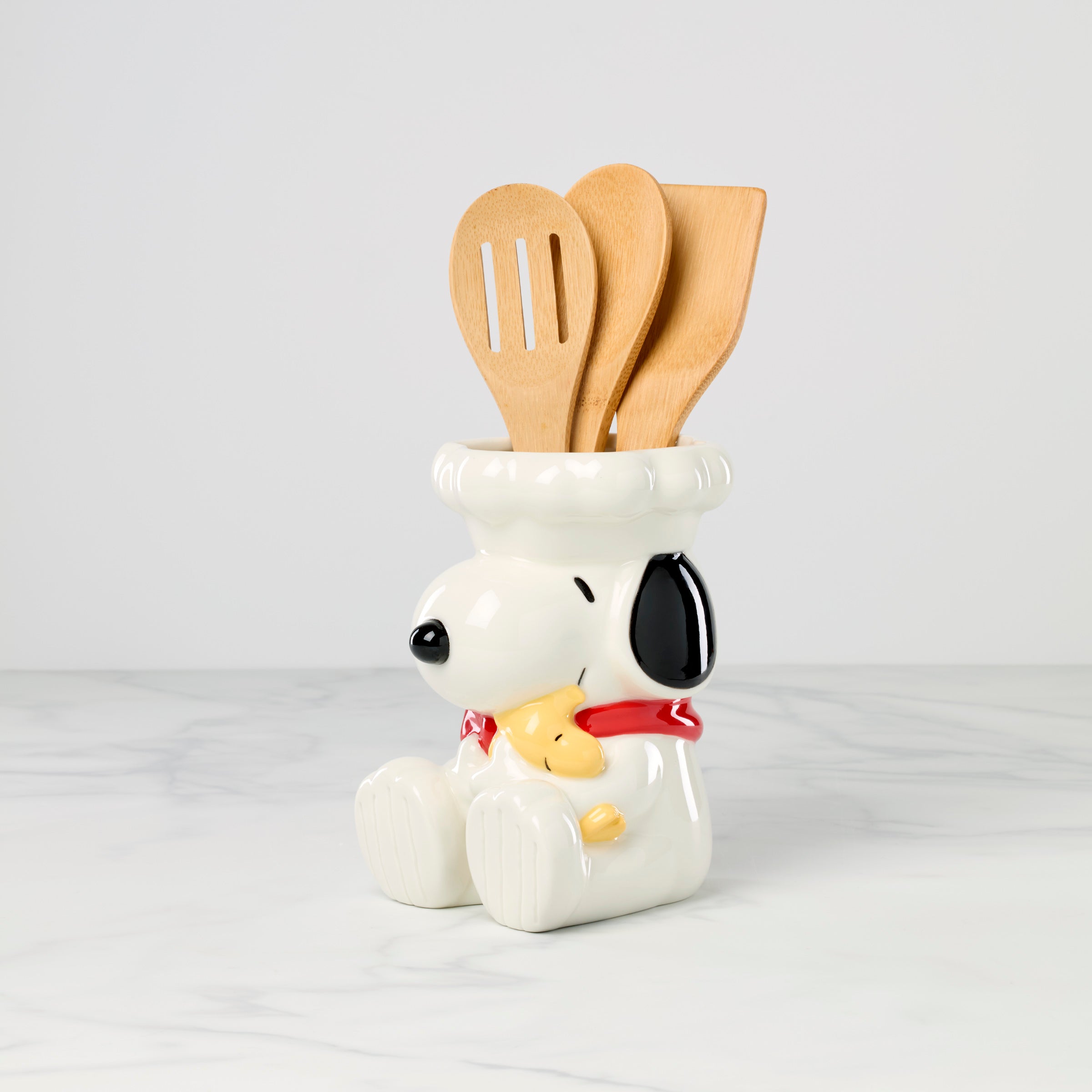Lenox Westmore Chef Snoopy Figural Utensil Crock 4-Piece Set - Image 2