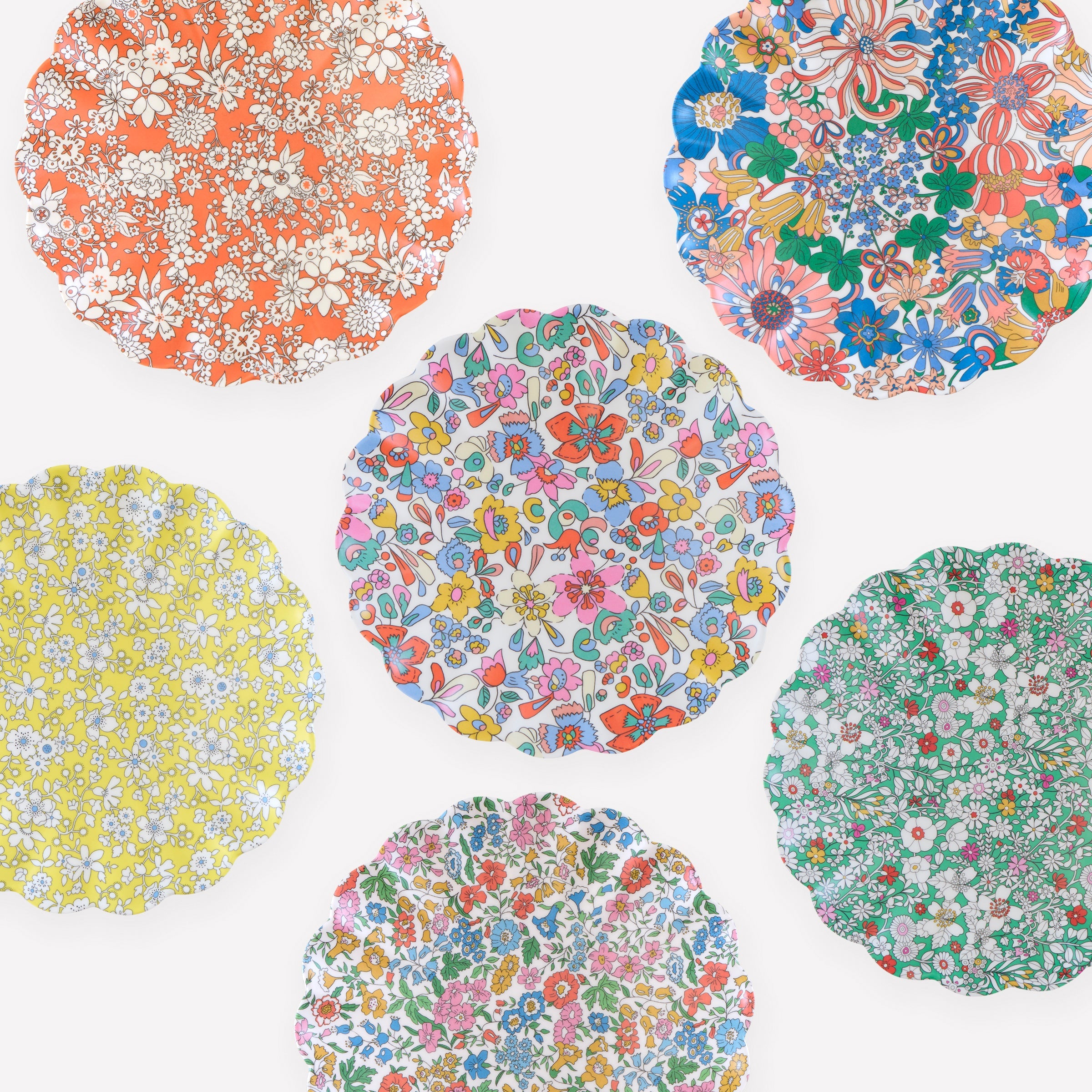 Lenox Westmore Meri Meri x Liberty Garden Party Small Plates, Set of 6
