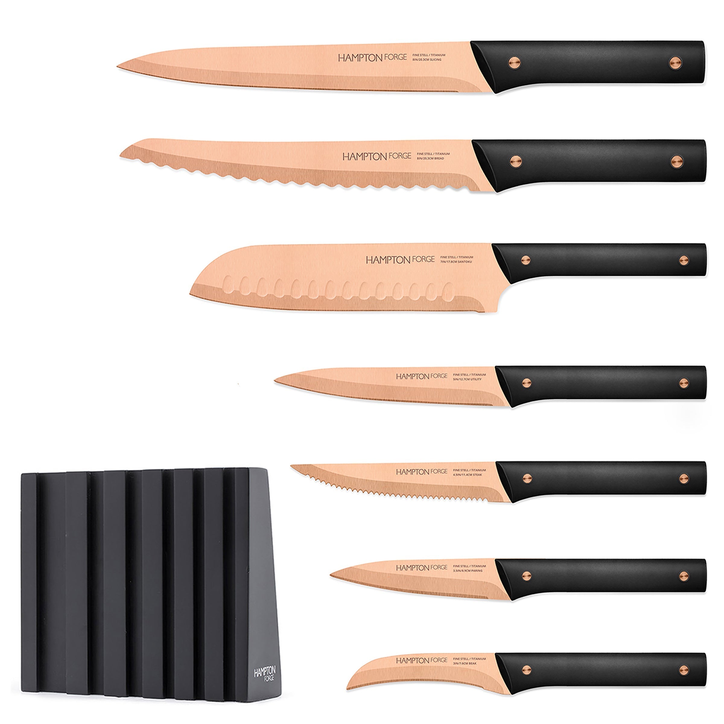 Lenox Westmore Knight Copper 13-Piece Cutlery Block Set - Image 3