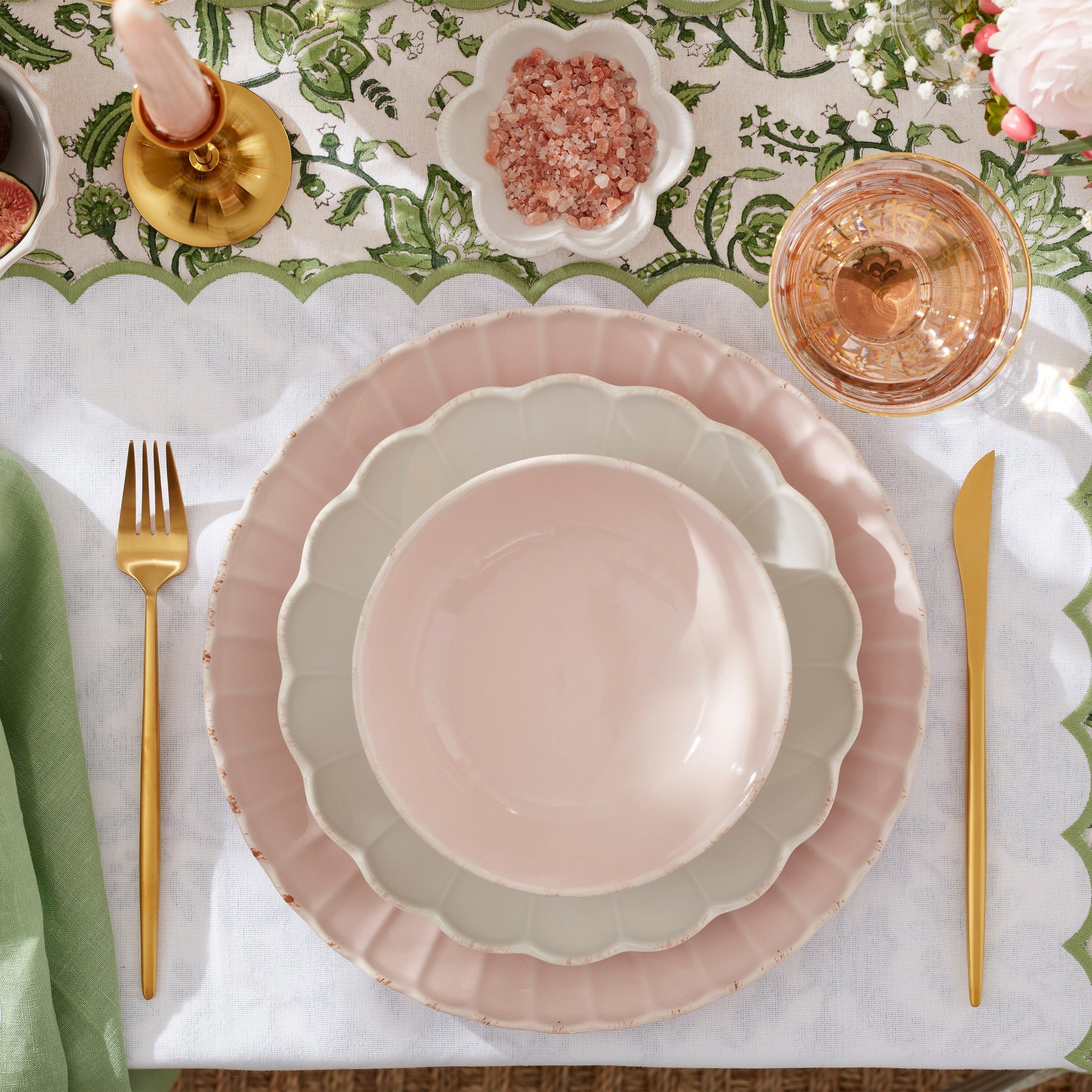 Lenox Westmore French Perle Scallop Blush 12-Piece Dinnerware Set - Image 5