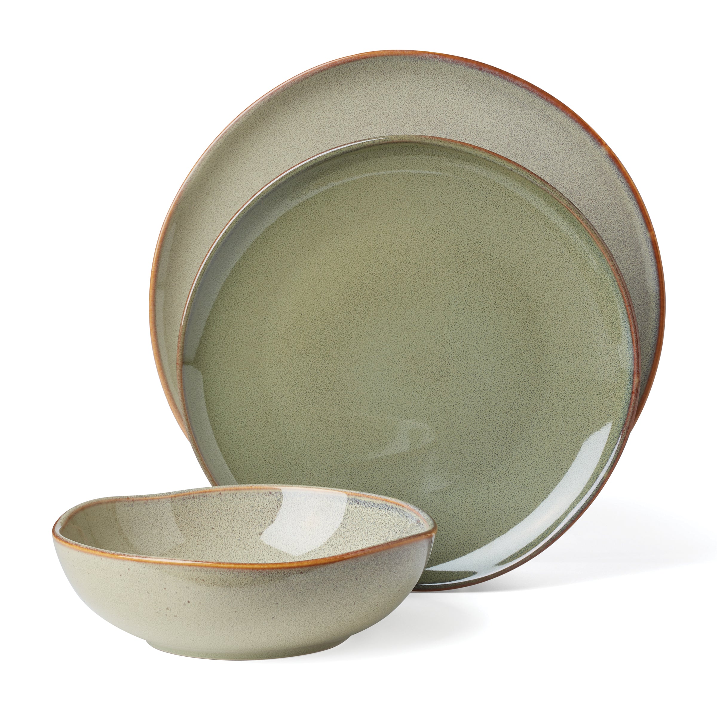 Lenox Westmore Organic Shades Sage Green 12-Piece Dinnerware Set - Image 5