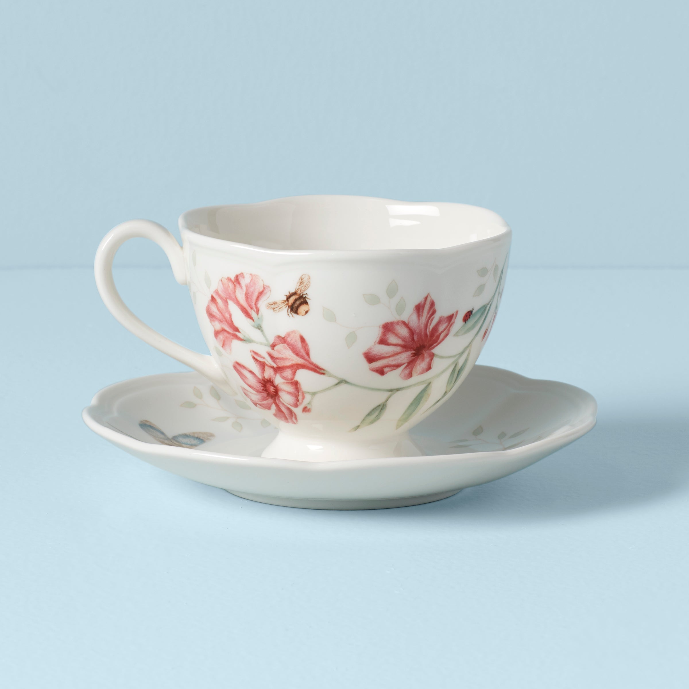 Lenox Westmore Butterfly Meadow Dragonfly Cup & Saucer - Image 3