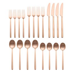 Alternative view of Lenox Westmore Dean Rose Gold Satin 20-Piece Flatware Set