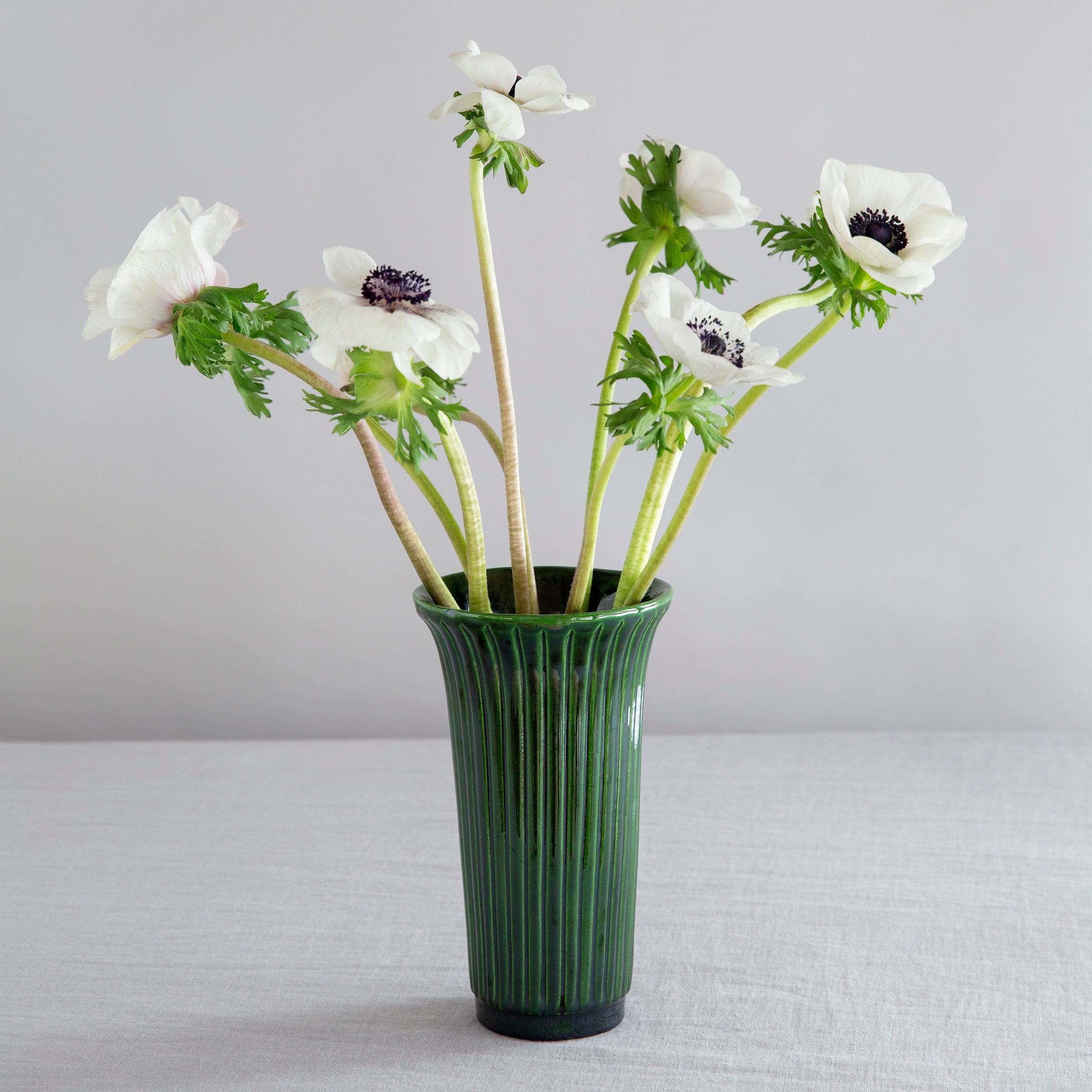 Lenox Westmore Daisy Emerald Green Glazed Vase - Image 4