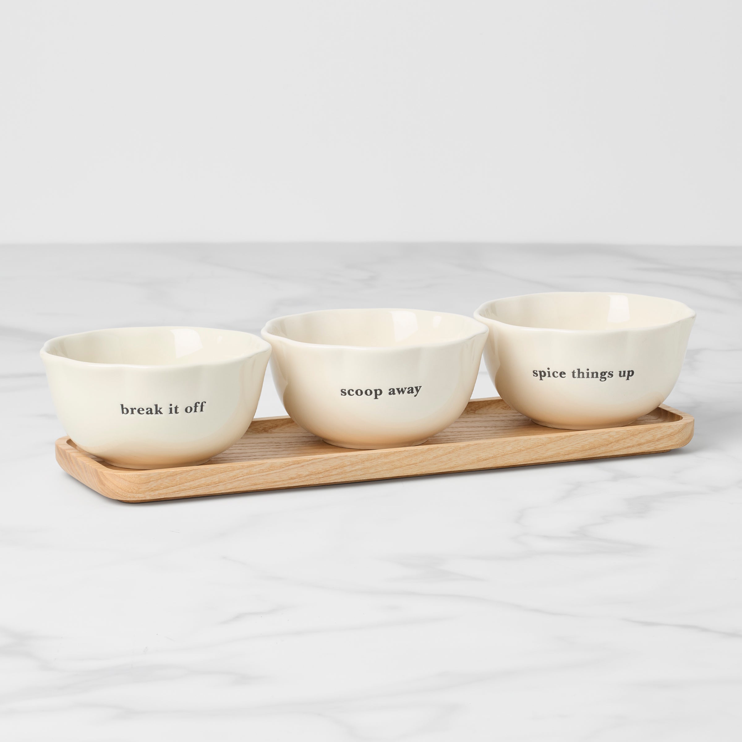 Lenox Westmore What A Treat 3-Piece Dip Bowls with Tray Set