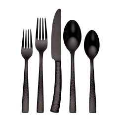 Lenox Westmore Paris Hammered Gunmetal Titanium 20-Piece Flatware Set