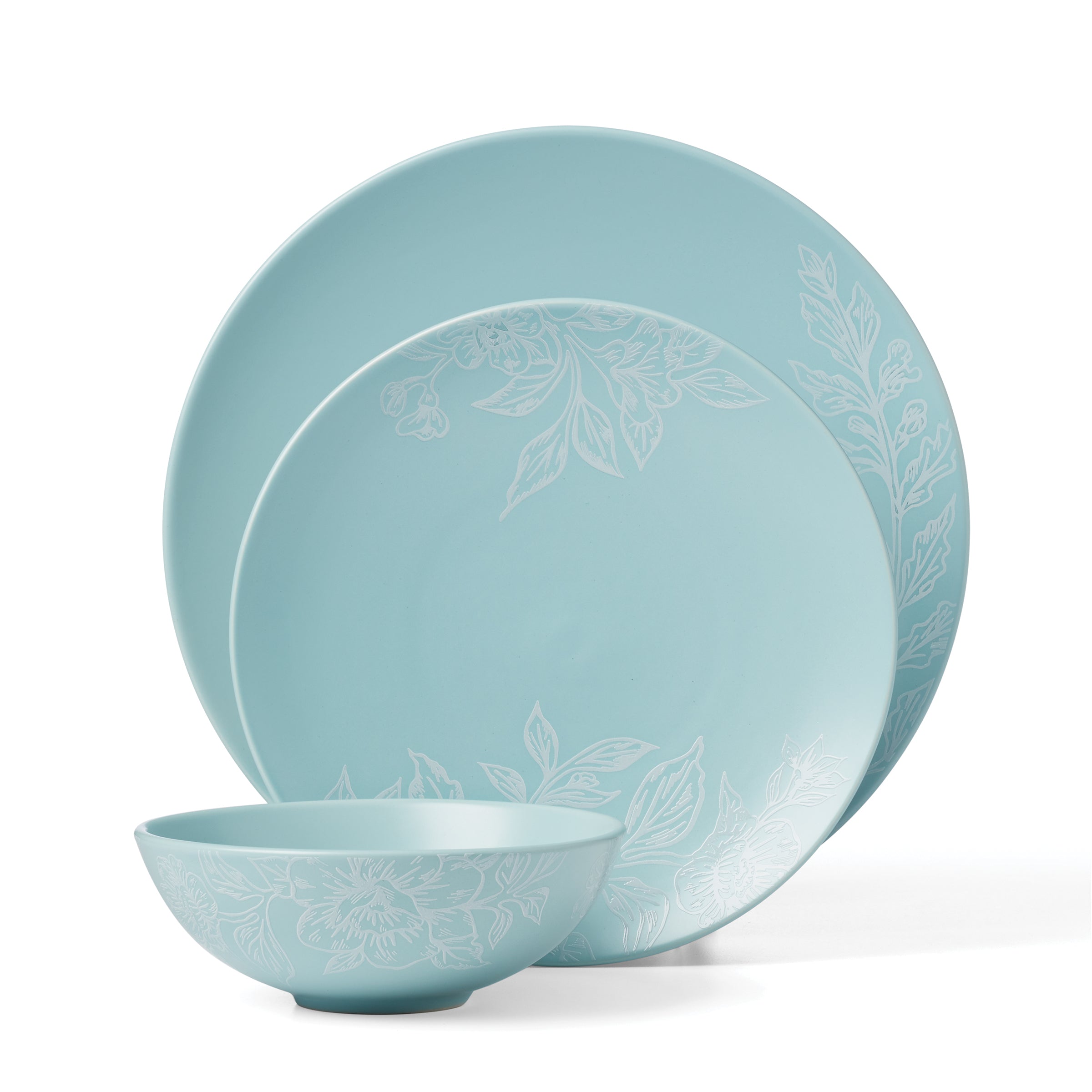 Lenox Westmore Roseto French Blue 12-Piece Dinnerware Set - Image 2