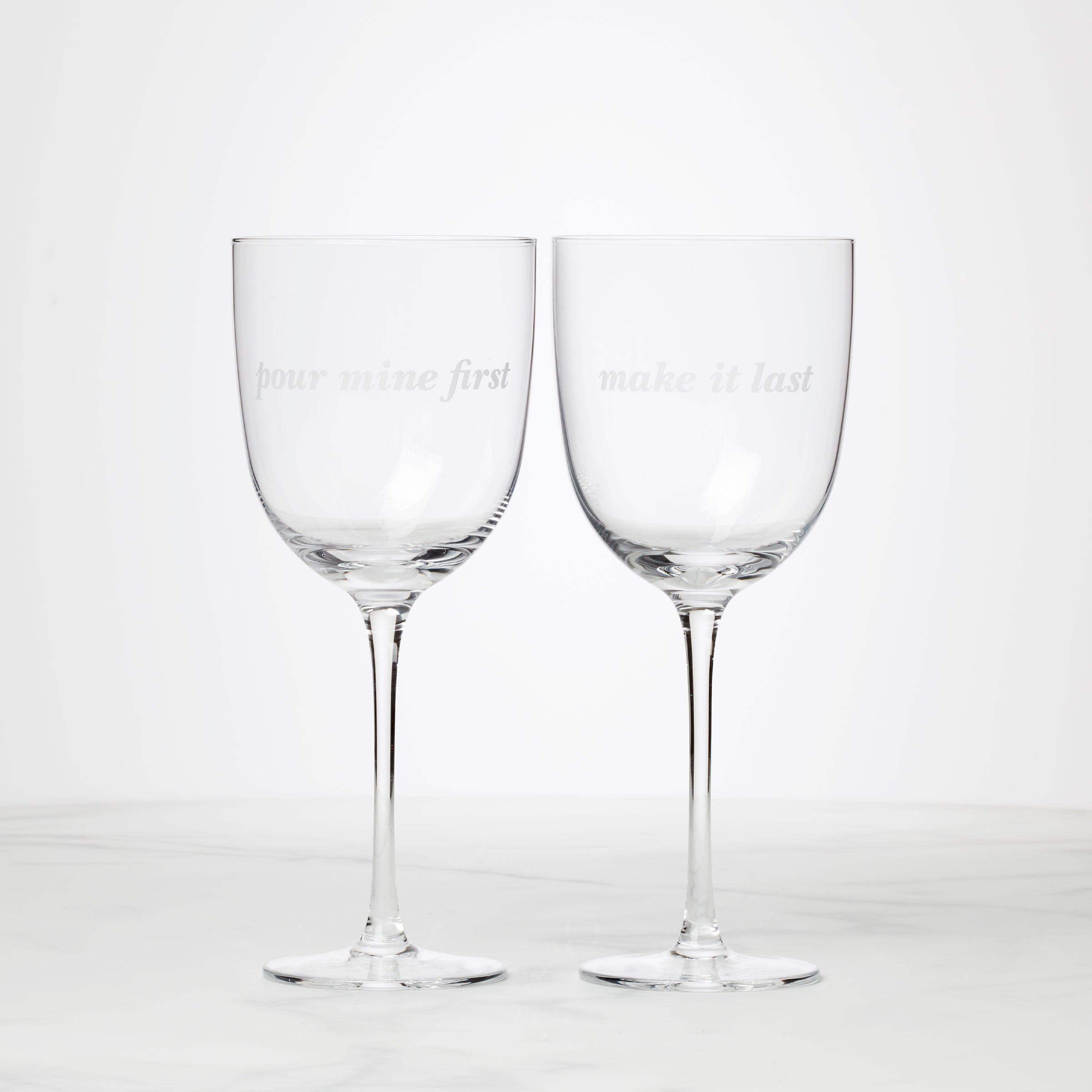 Lenox Westmore Pour Mine & Make It Last Wine Glasses, Set of 2