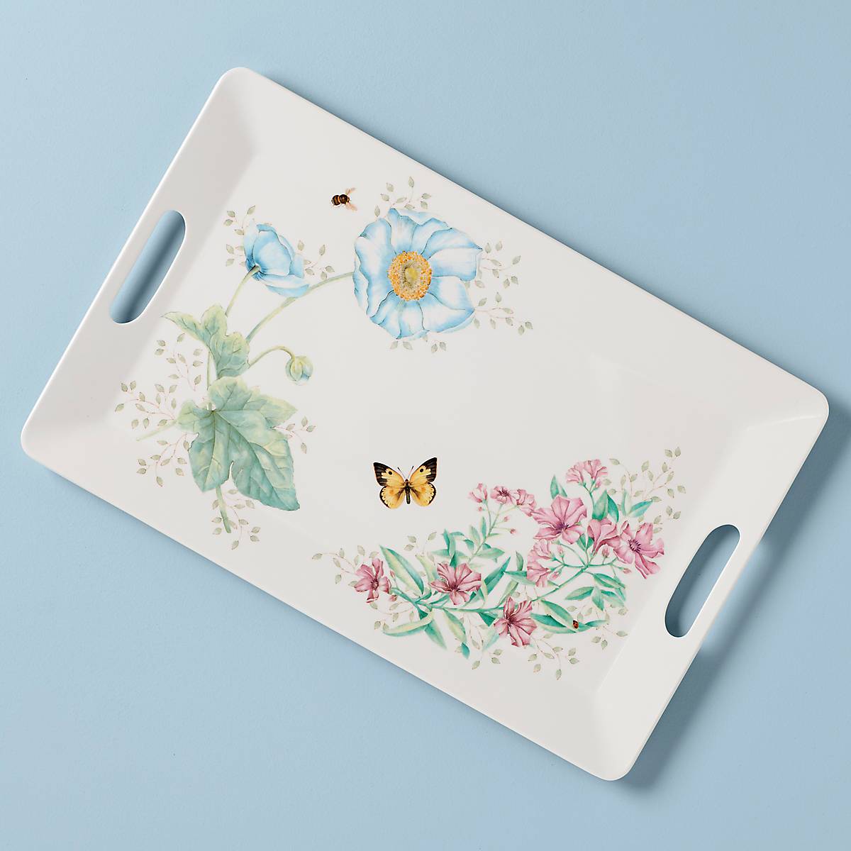 Lenox Westmore Butterfly Meadow Melamine Handled Tray