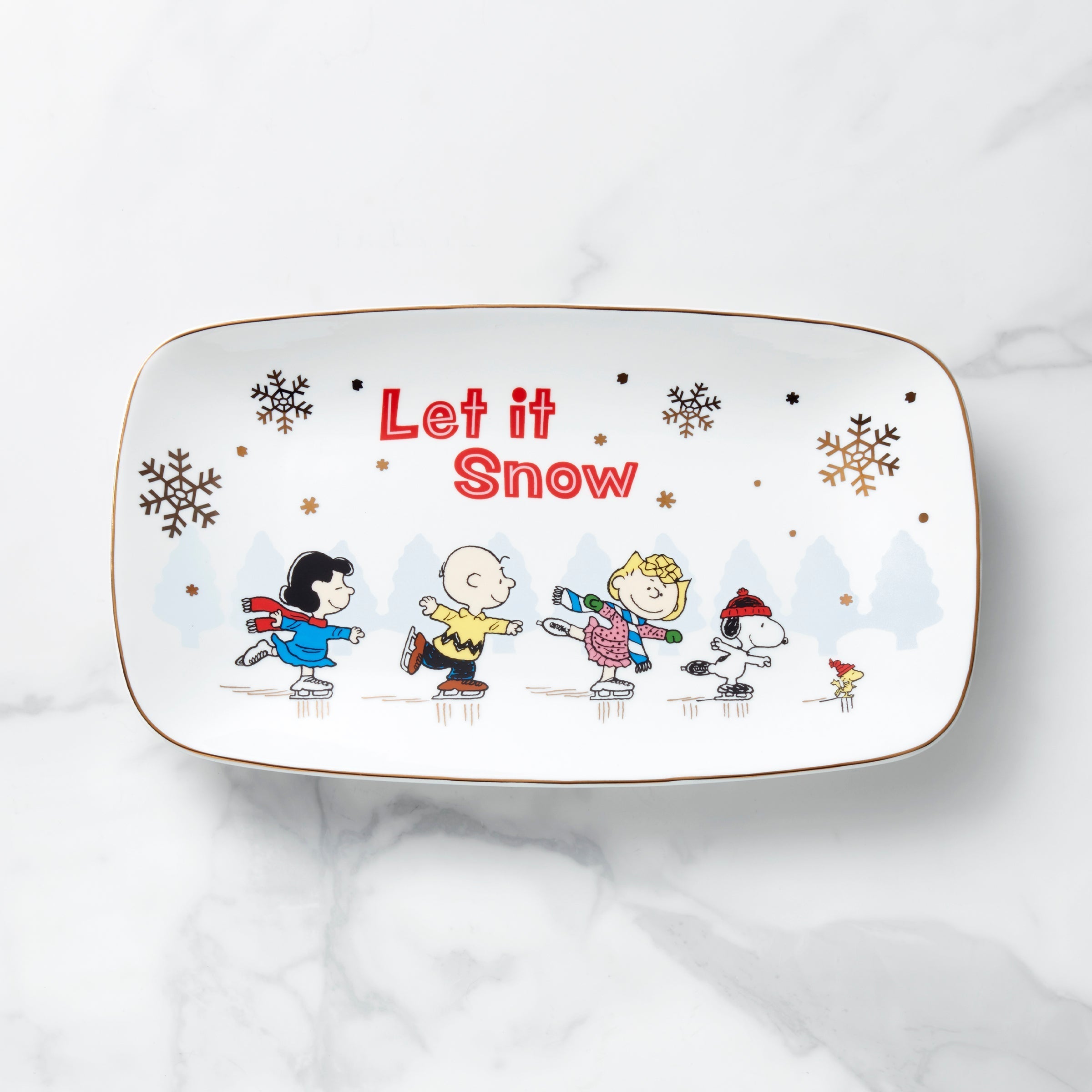 Lenox Westmore Snoopy Skating Hors d'Oeuvres Tray