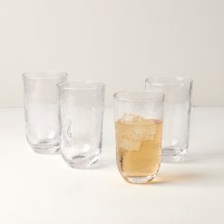 Lenox Westmore Homespun Clear Tall Tumbler - Set Of 4