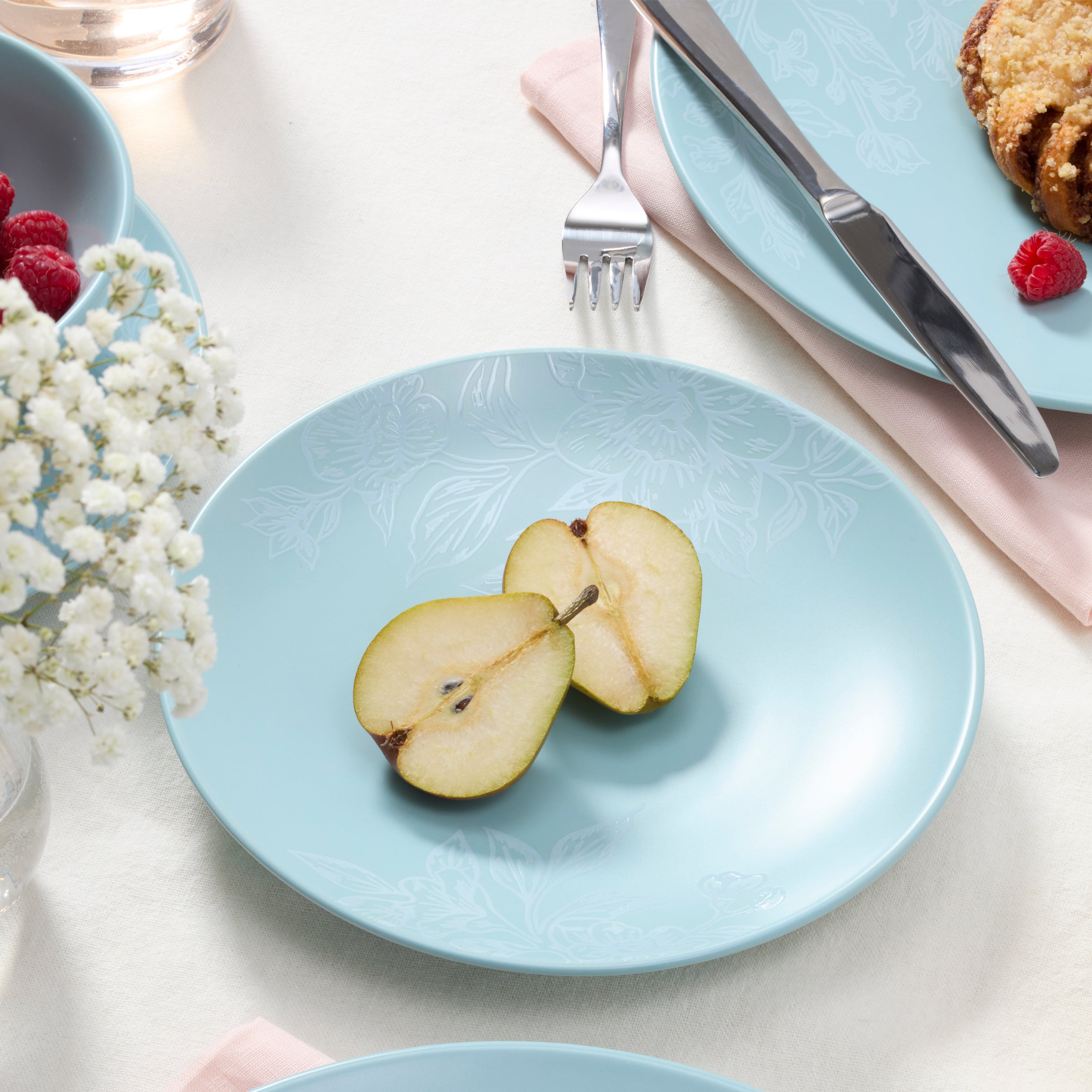 Lenox Westmore Roseto French Blue 12-Piece Dinnerware Set - Image 4