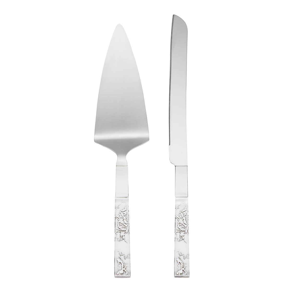 Lenox Westmore Silver Peony 2-Piece Dessert Set