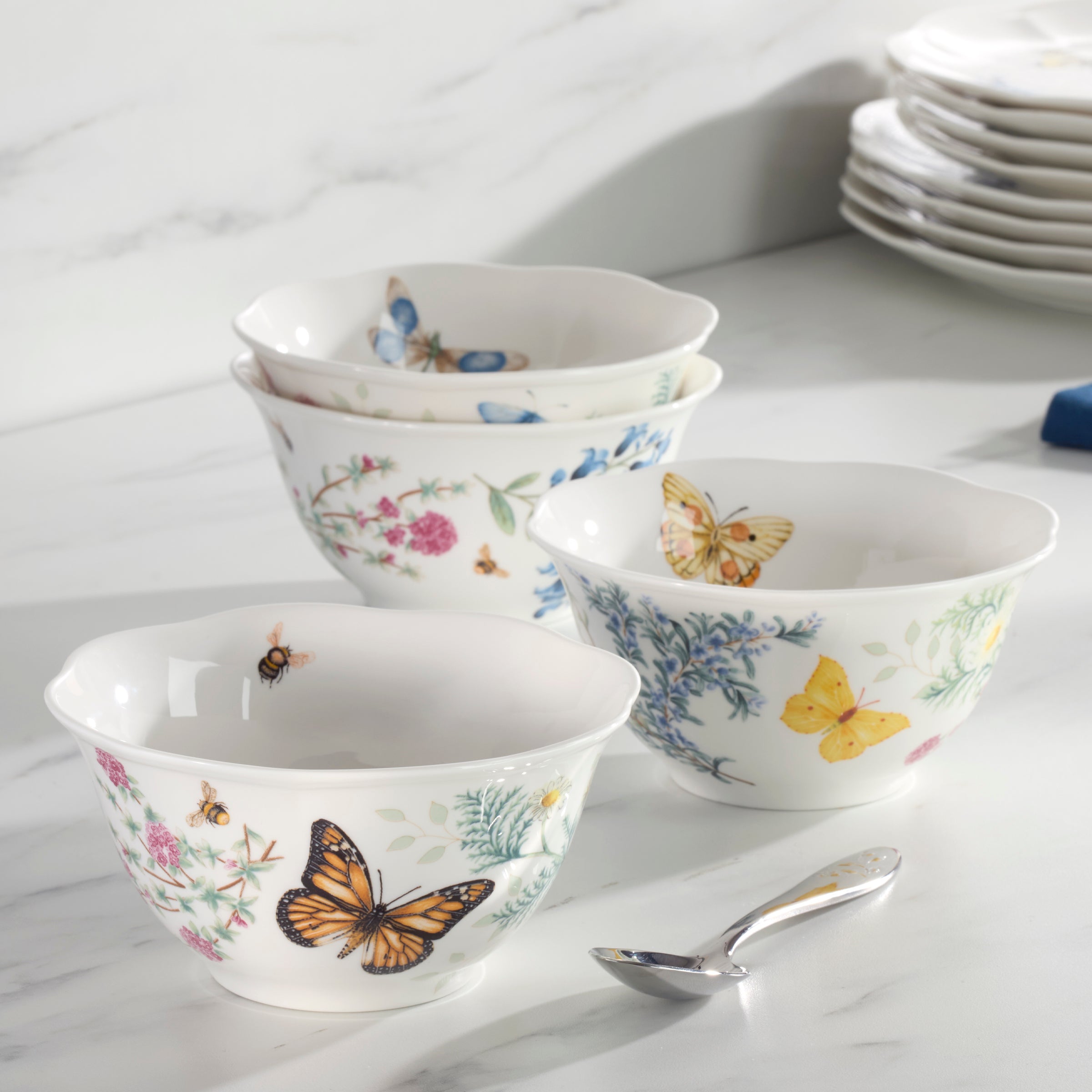 Lenox Westmore Butterfly Meadow Herbs Rice Bowls, Set of 4 - Image 7