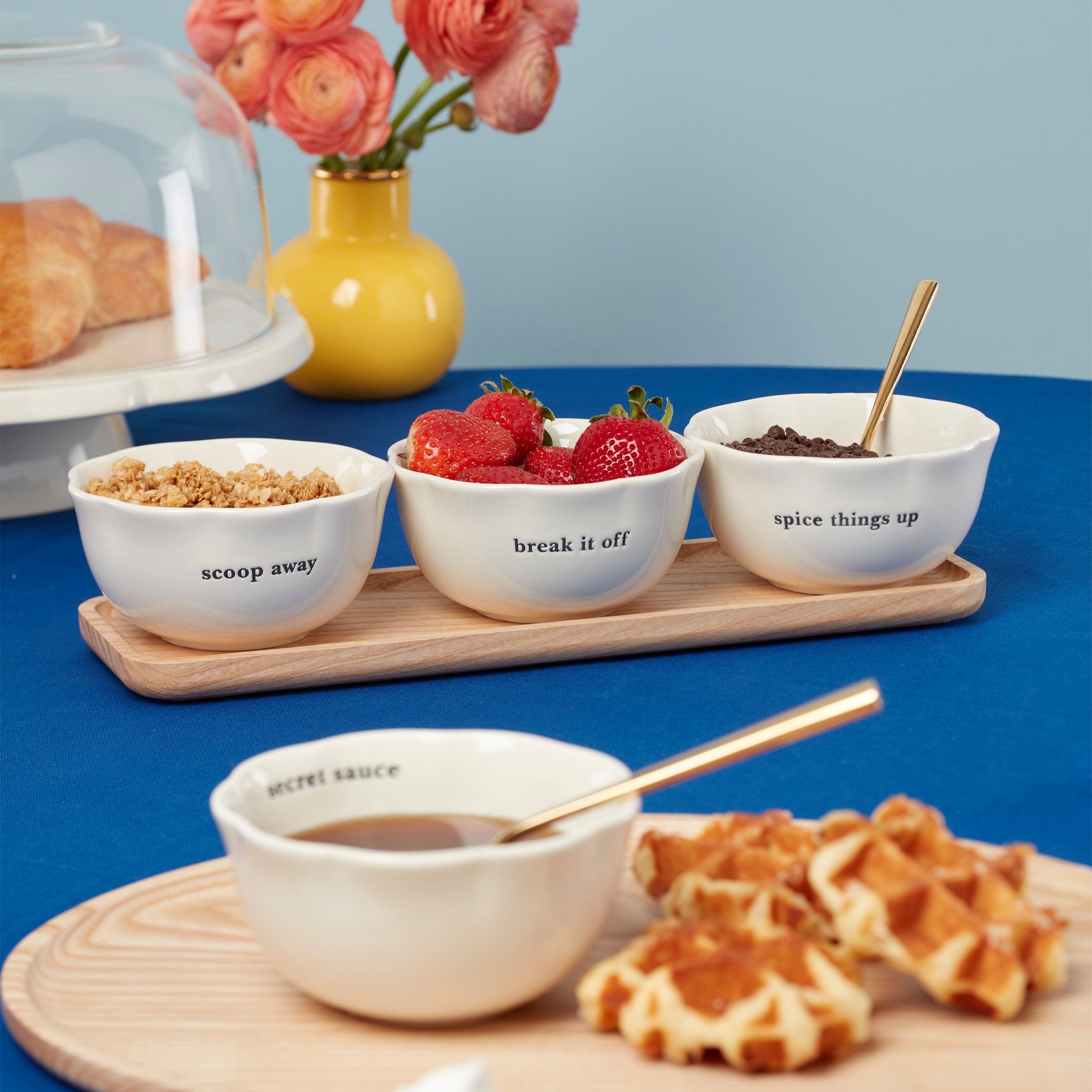 Lenox Westmore What A Treat 3-Piece Dip Bowls with Tray Set - Image 3