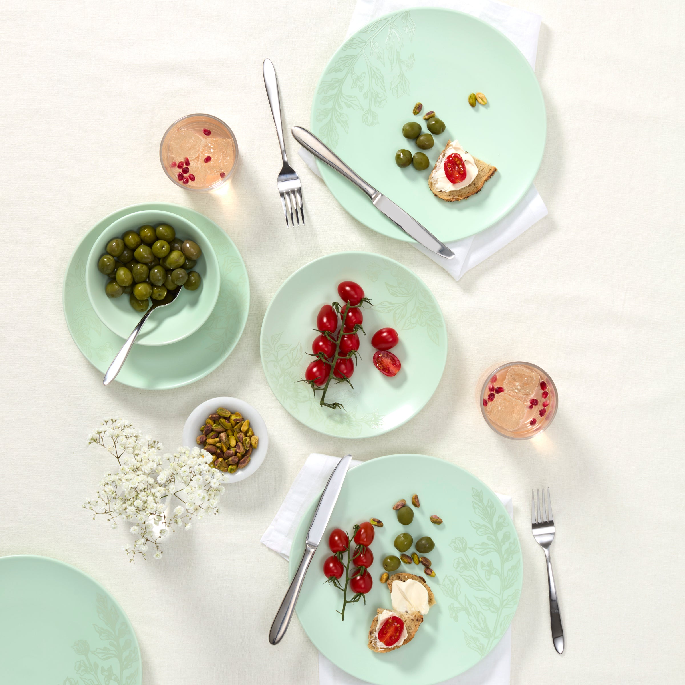 Lenox Westmore Roseto Soft Sage 12-Piece Dinnerware Set - Image 3