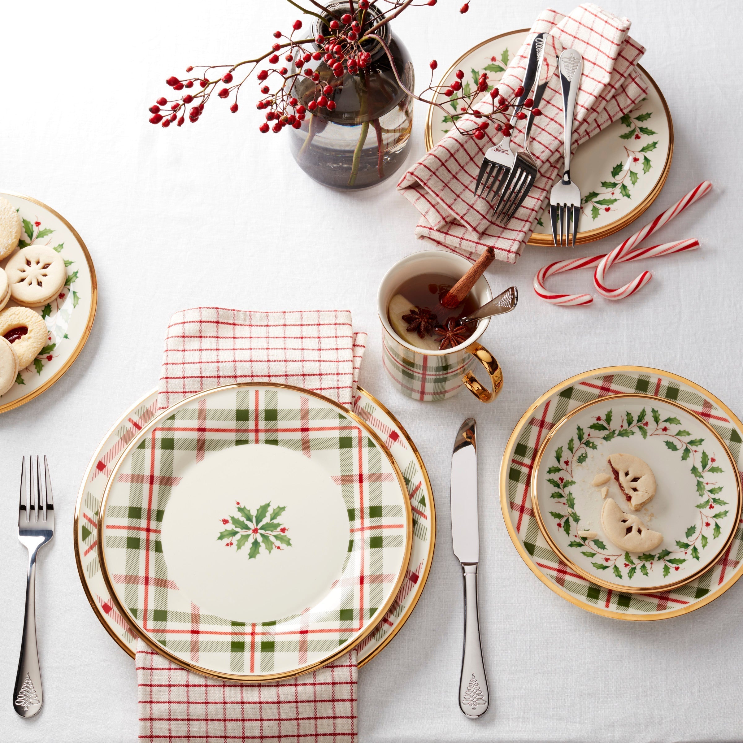 Lenox Westmore Holiday Plaid Accent Plates, Set of 4 - Image 2