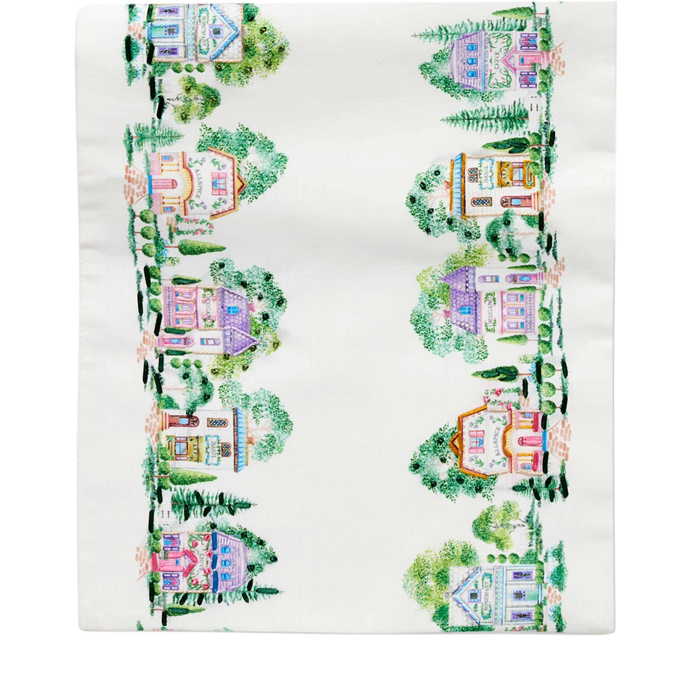 Lenox Westmore Lenox Spice Village Print Embroidered 14x70 Table Runner - Image 2