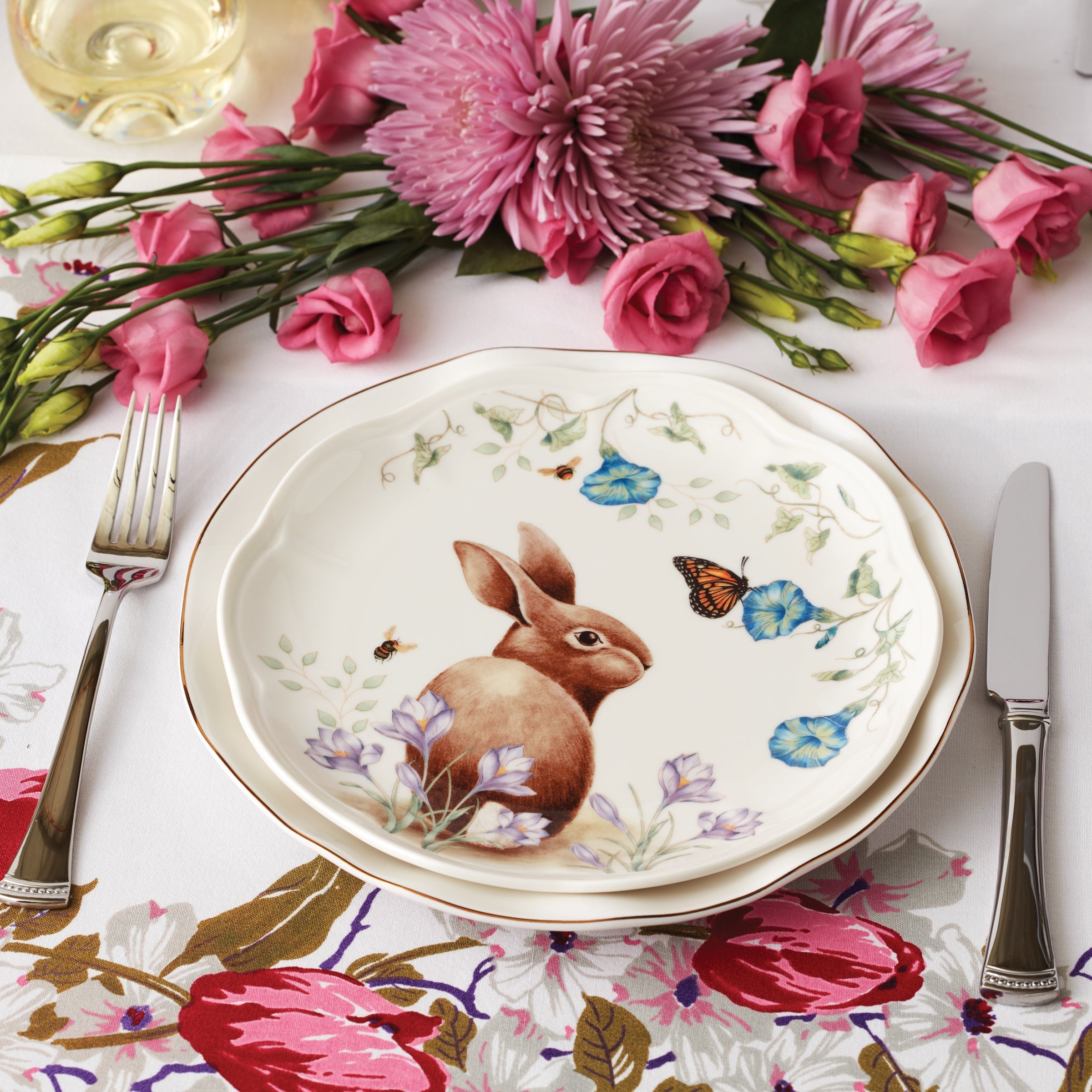Lenox Westmore Butterfly Meadow Bunny Accent Plates, Set of 4 - Image 8